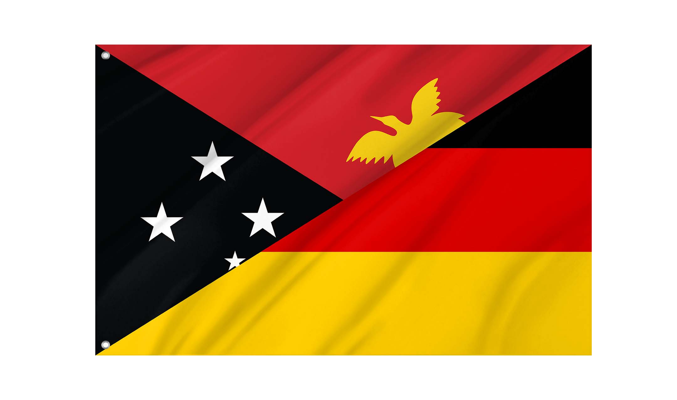 Papua New Guinea - Germany Friendship Flag for Indoor & Outdoor Use
