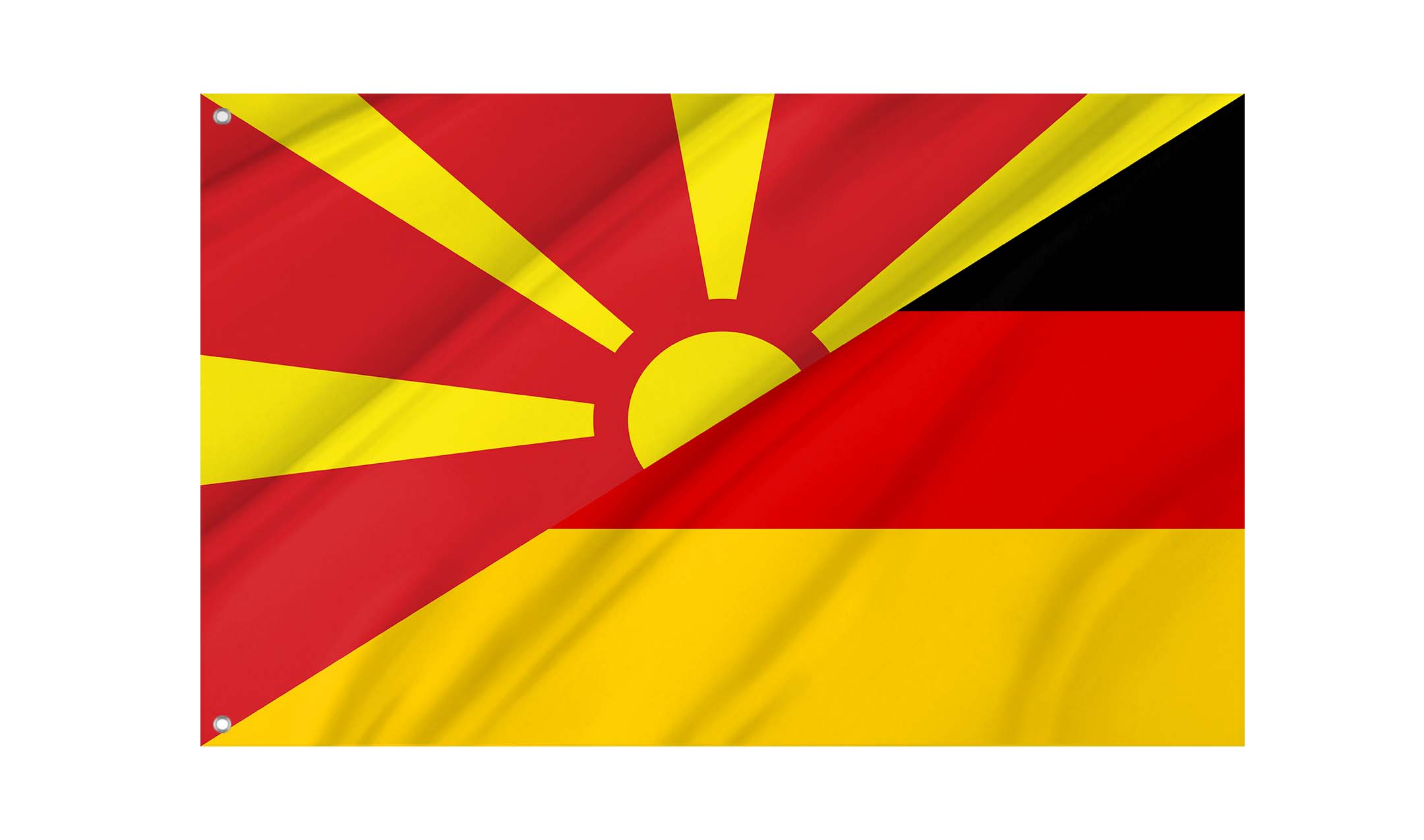 North Macedonia - Germany Friendship Flag for Indoor & Outdoor Use