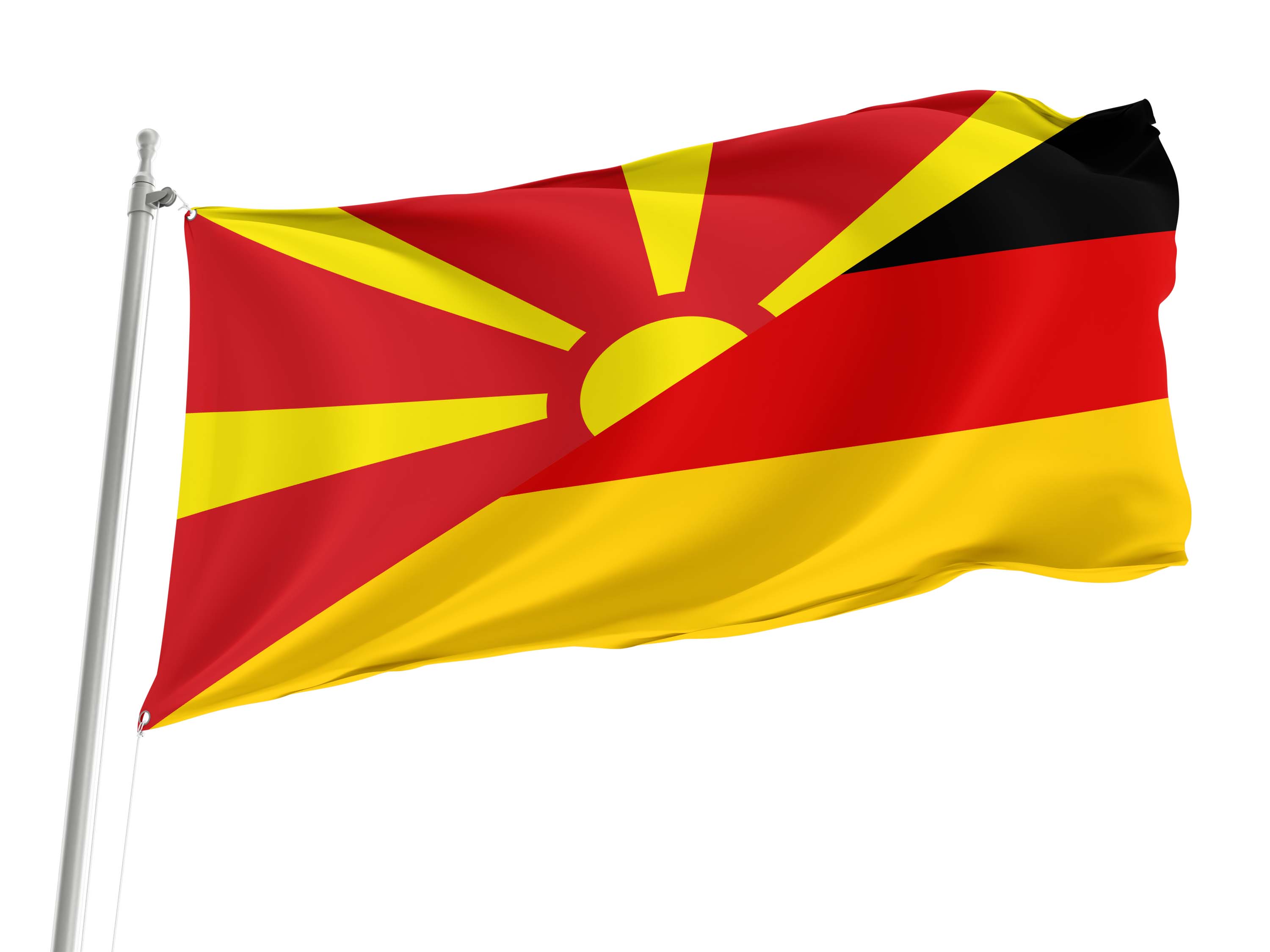 North Macedonia - Germany Friendship Flag for Indoor & Outdoor Use