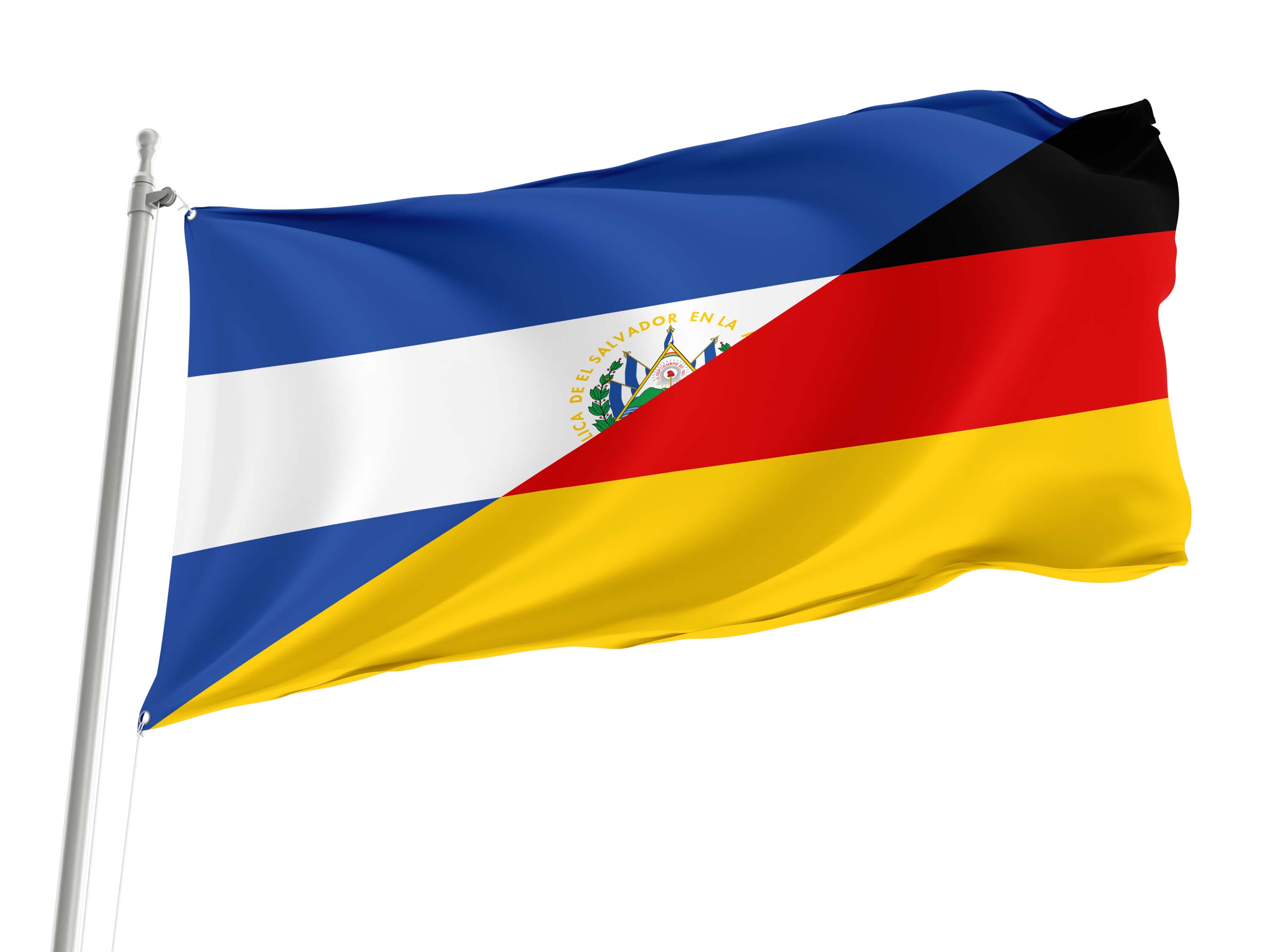 El Salvador - Germany Friendship Flag for Indoor & Outdoor Use