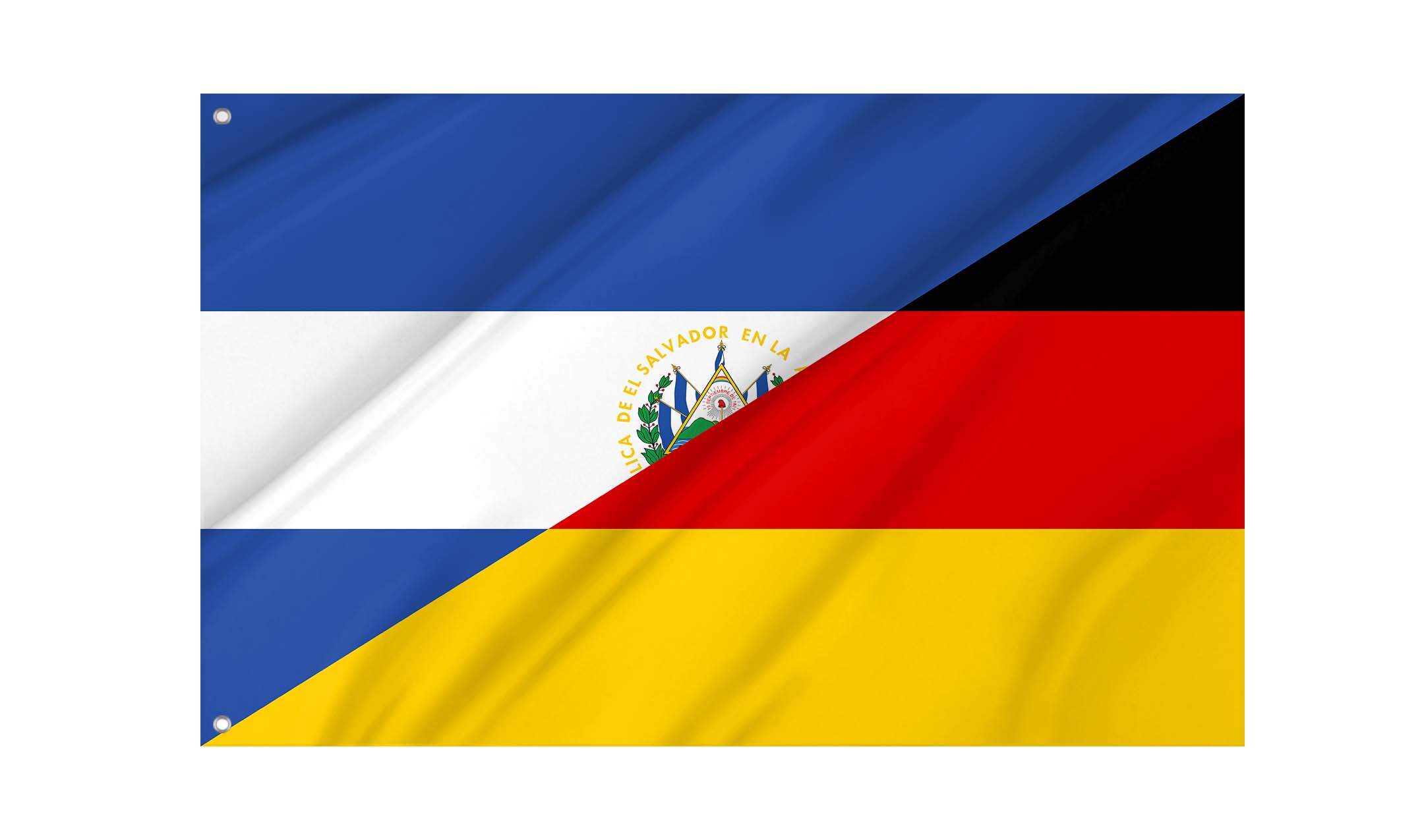 El Salvador - Germany Friendship Flag for Indoor & Outdoor Use