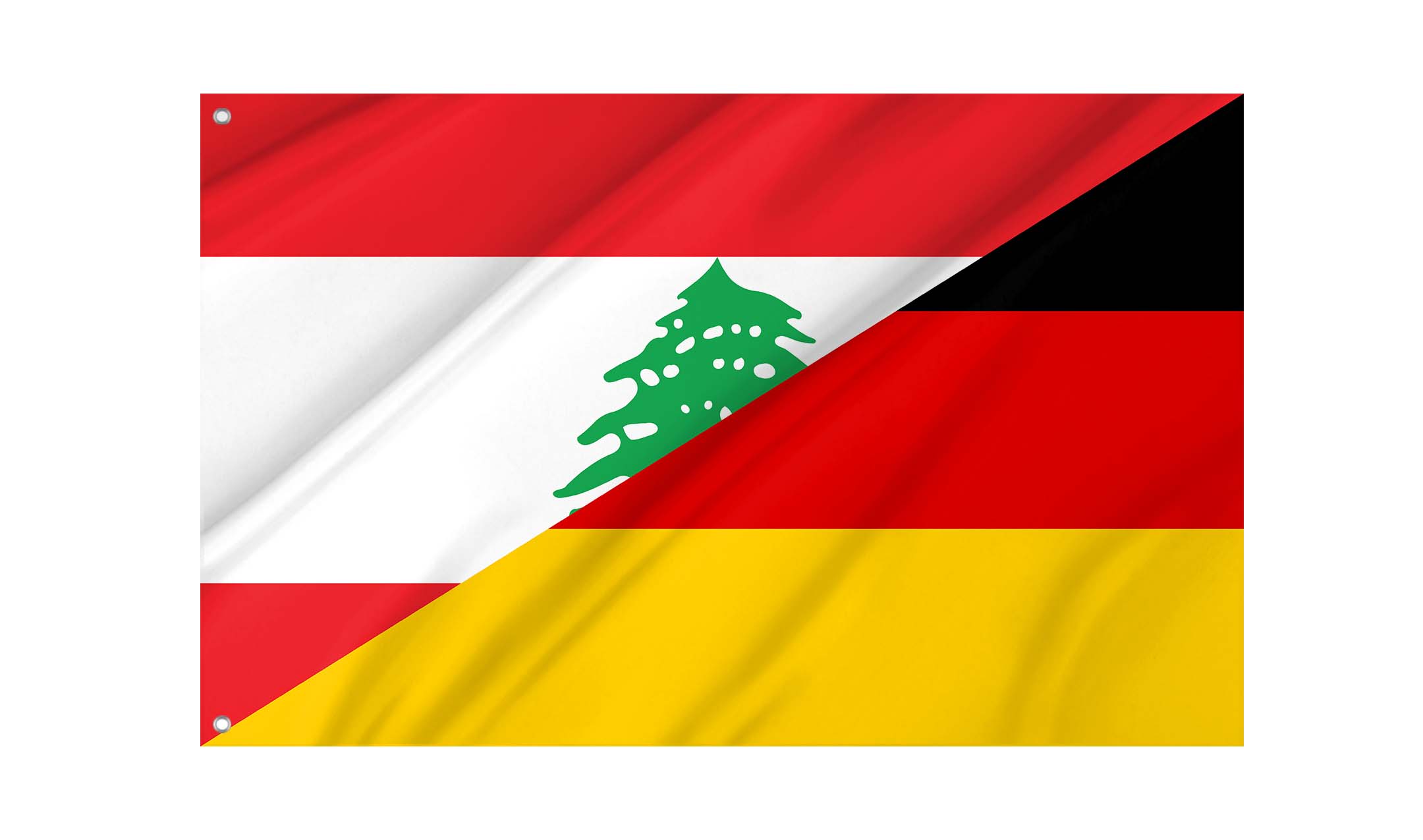Lebanon - Germany Friendship Flag for Indoor & Outdoor Use