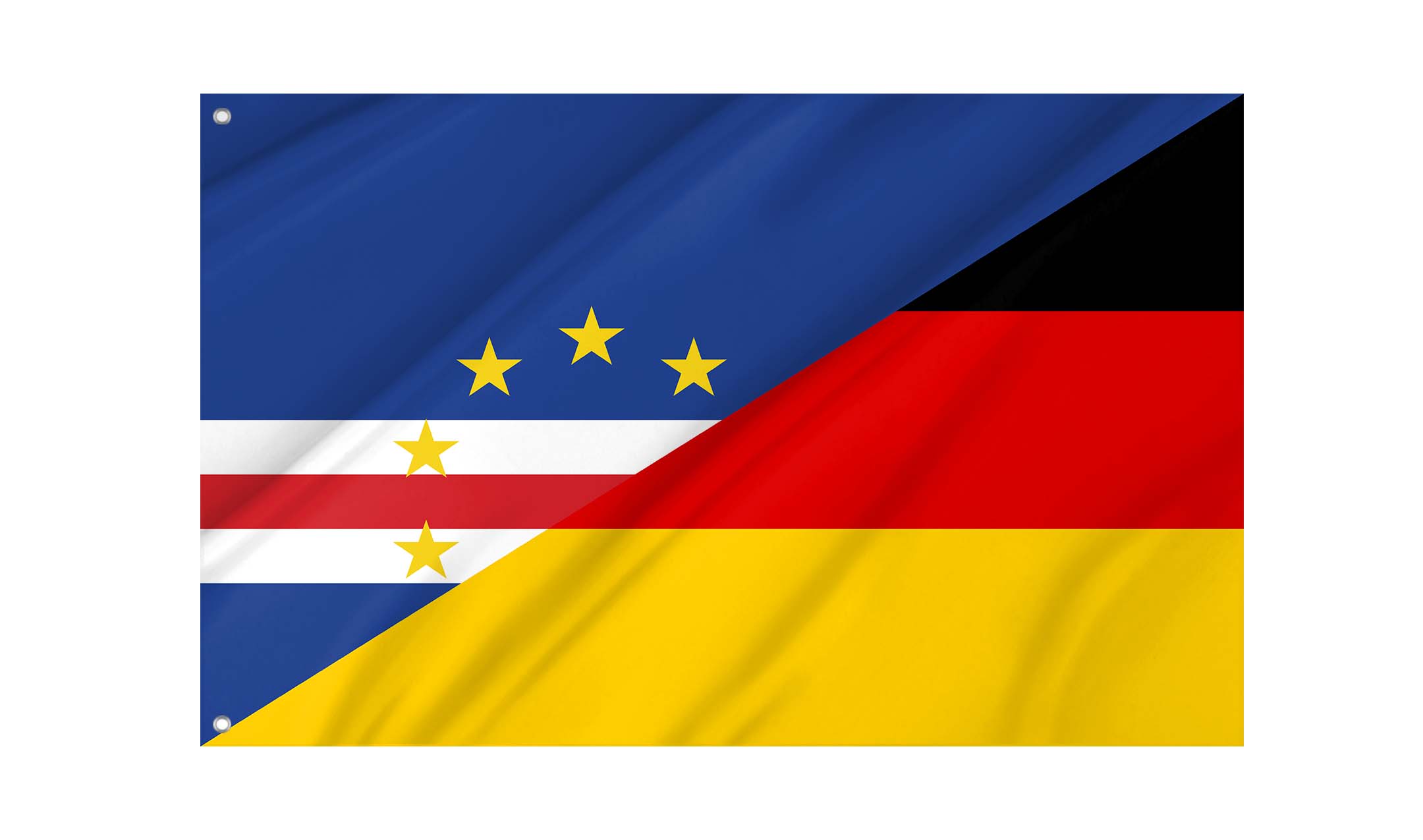 Cape Verde - Germany Friendship Flag for Indoor & Outdoor Use