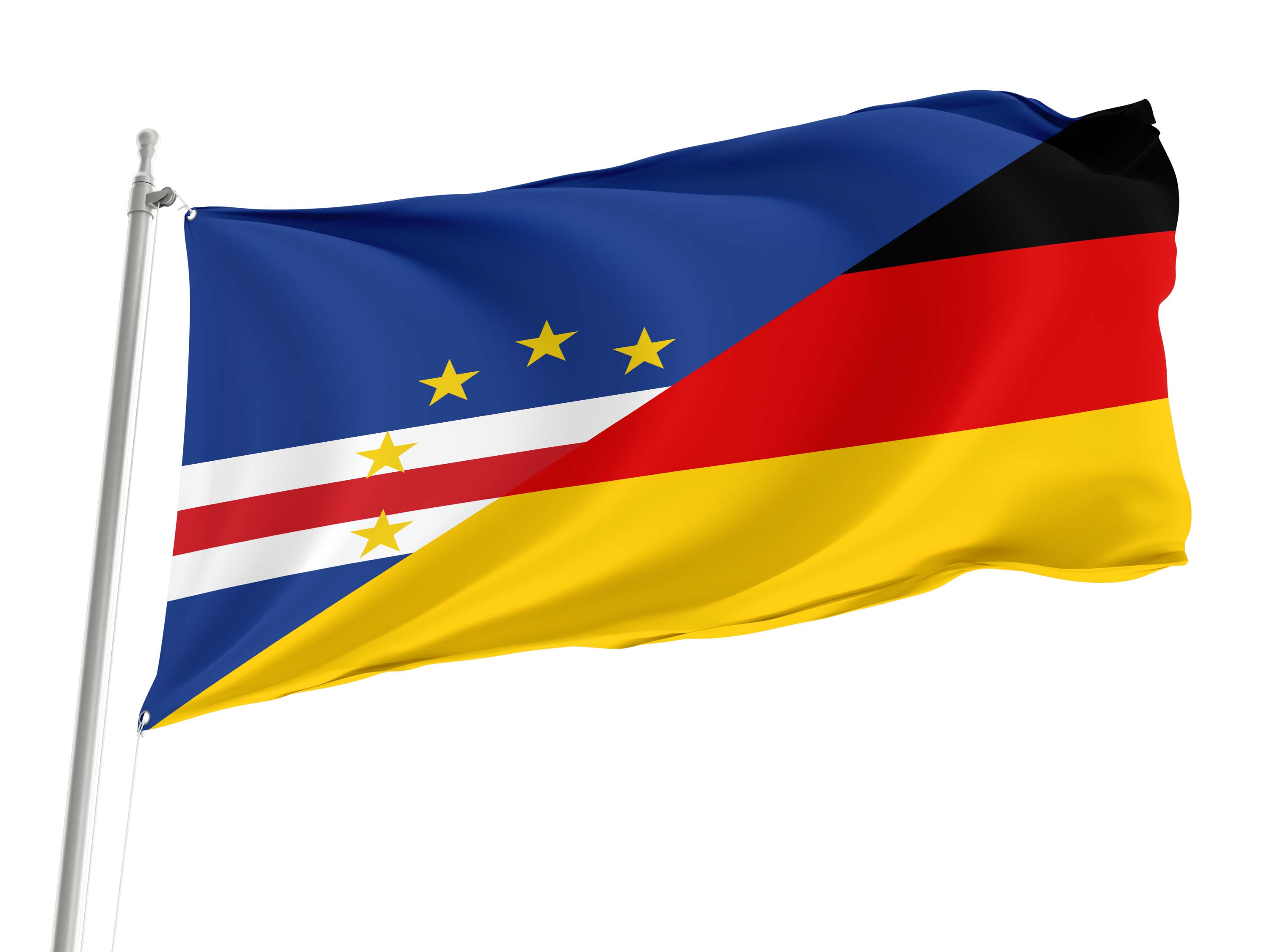 Cape Verde - Germany Friendship Flag for Indoor & Outdoor Use
