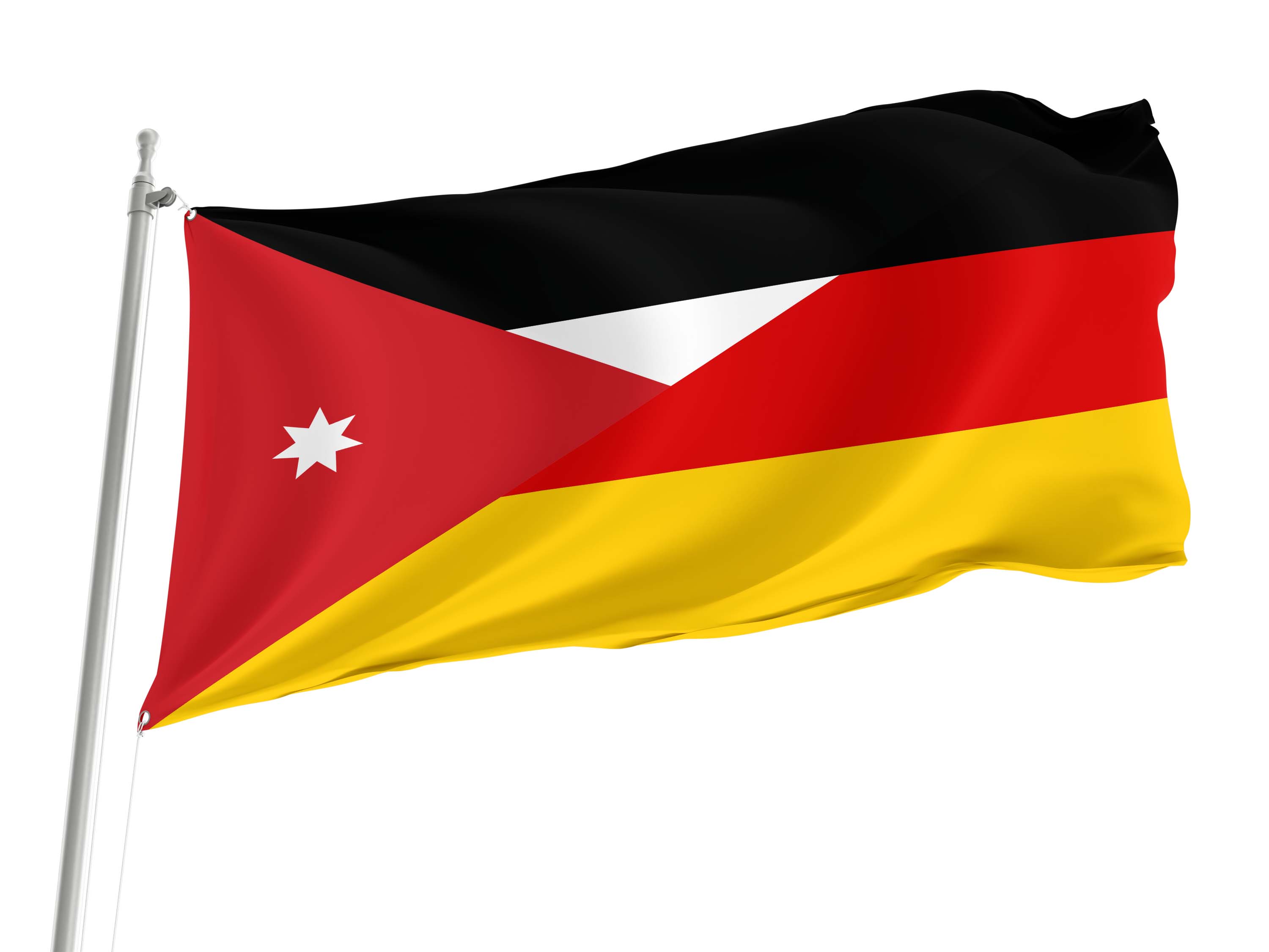 Jordan - Germany Friendship Flag for Indoor & Outdoor Use