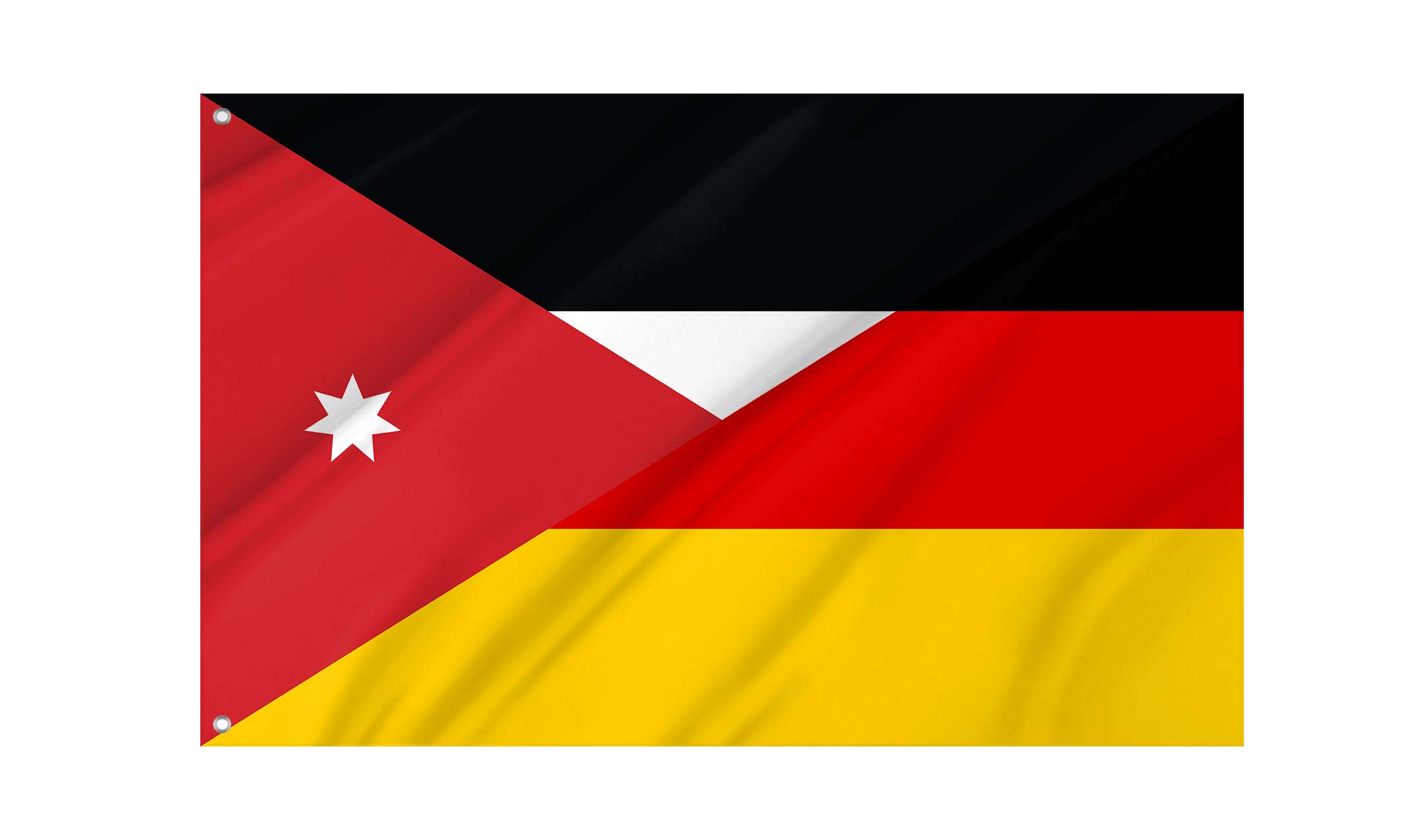 Jordan - Germany Friendship Flag for Indoor & Outdoor Use