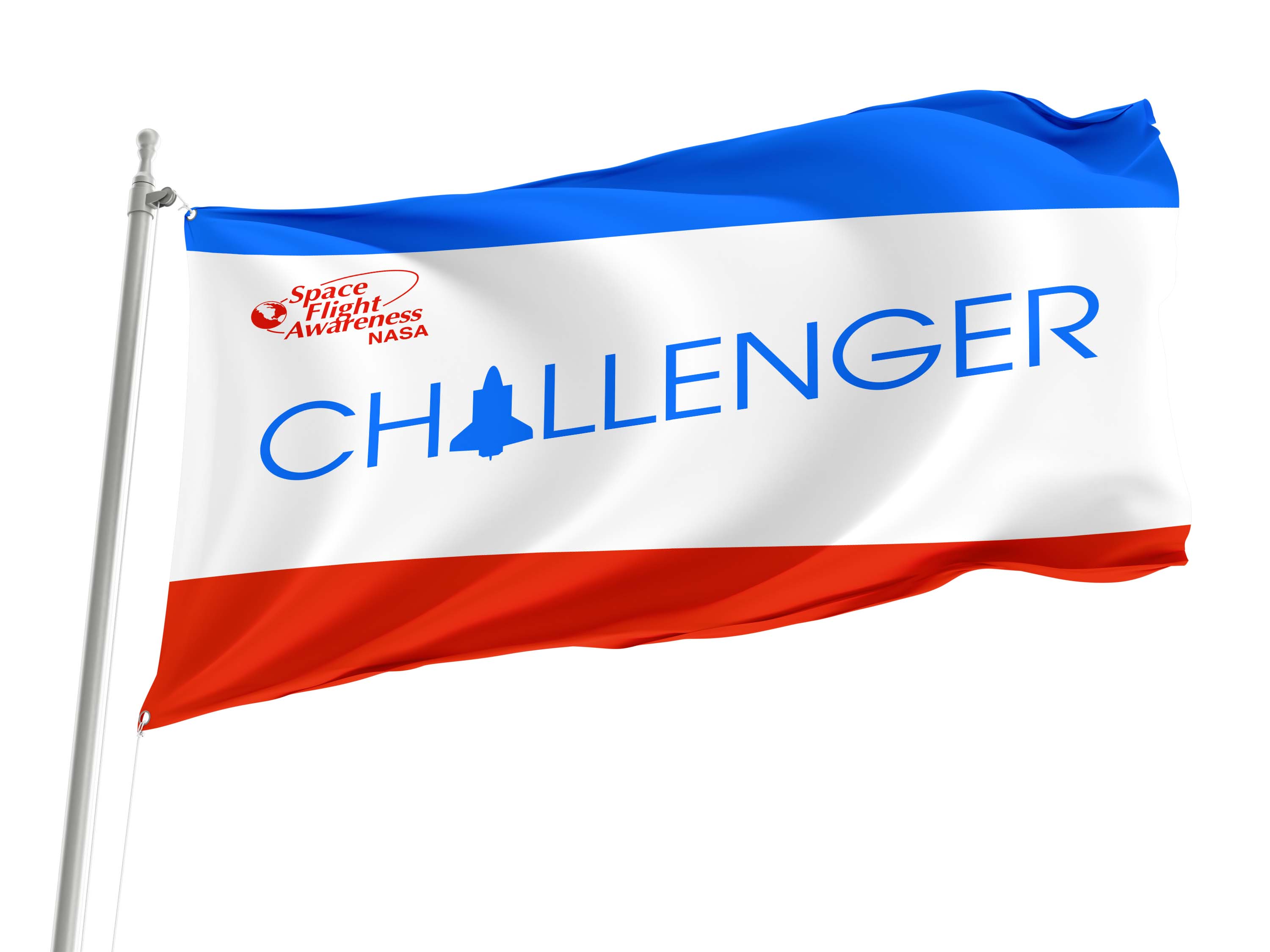 Space Shuttle Challenger Flag for Indoor & Outdoor Use