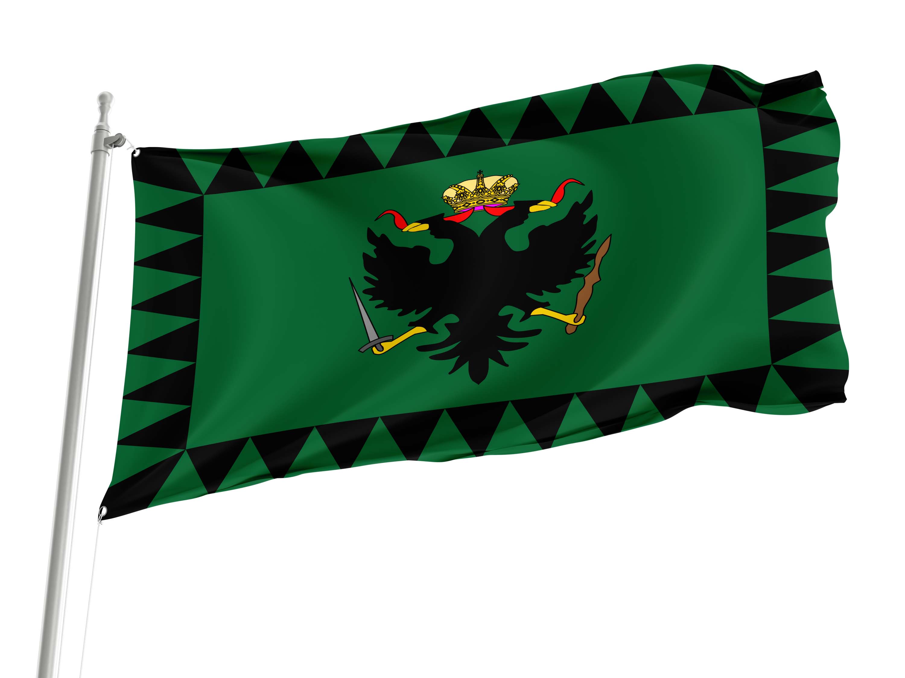 Kingdom of Lombardy-Venetia Green Flag for Indoor & Outdoor Use