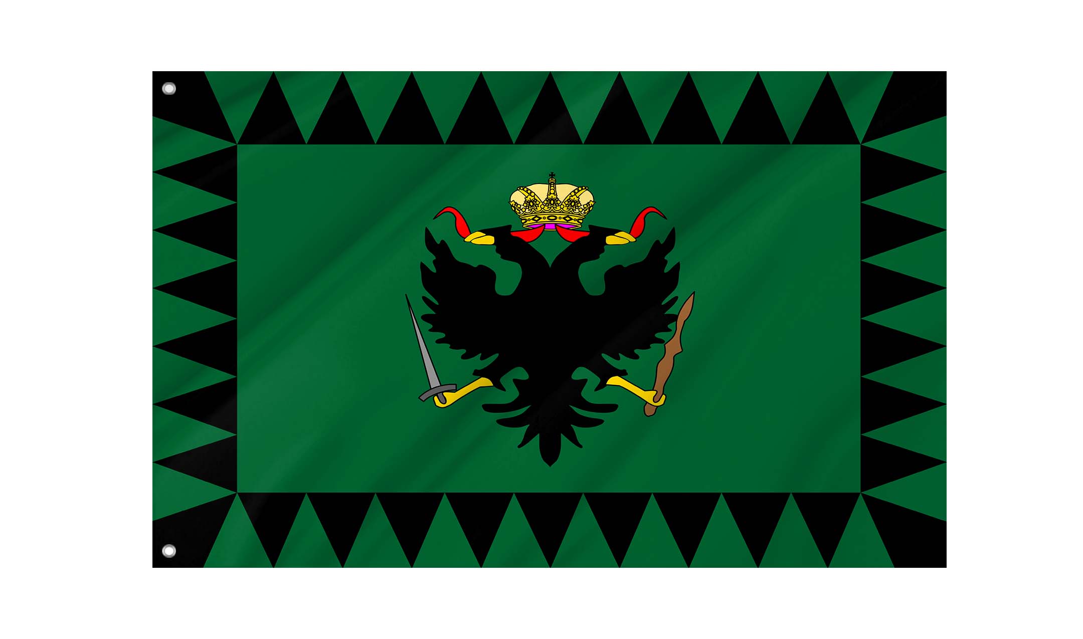 Kingdom of Lombardy-Venetia Green Flag for Indoor & Outdoor Use