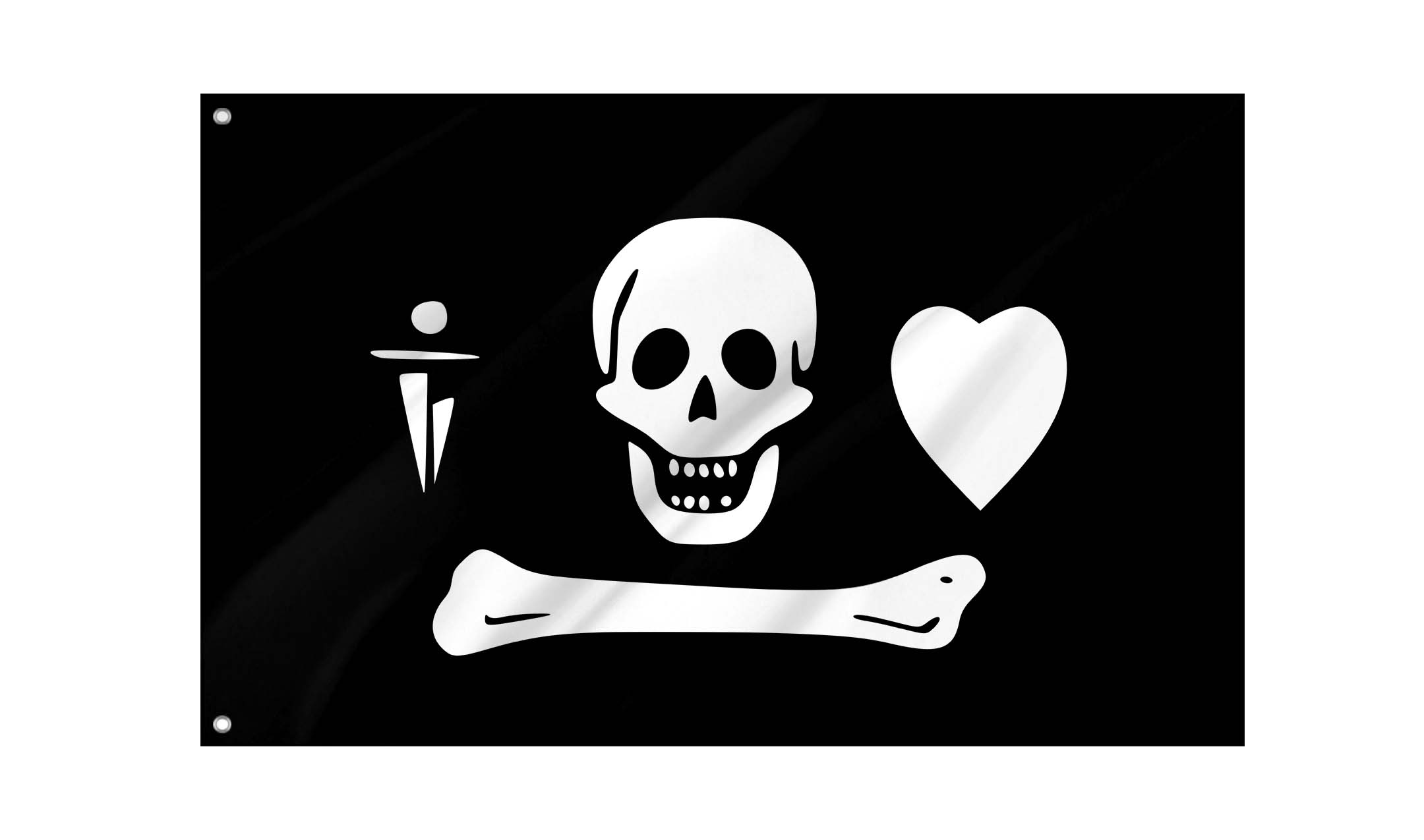 Stede Bonnet Jolly Roger Flag for Indoor & Outdoor Use