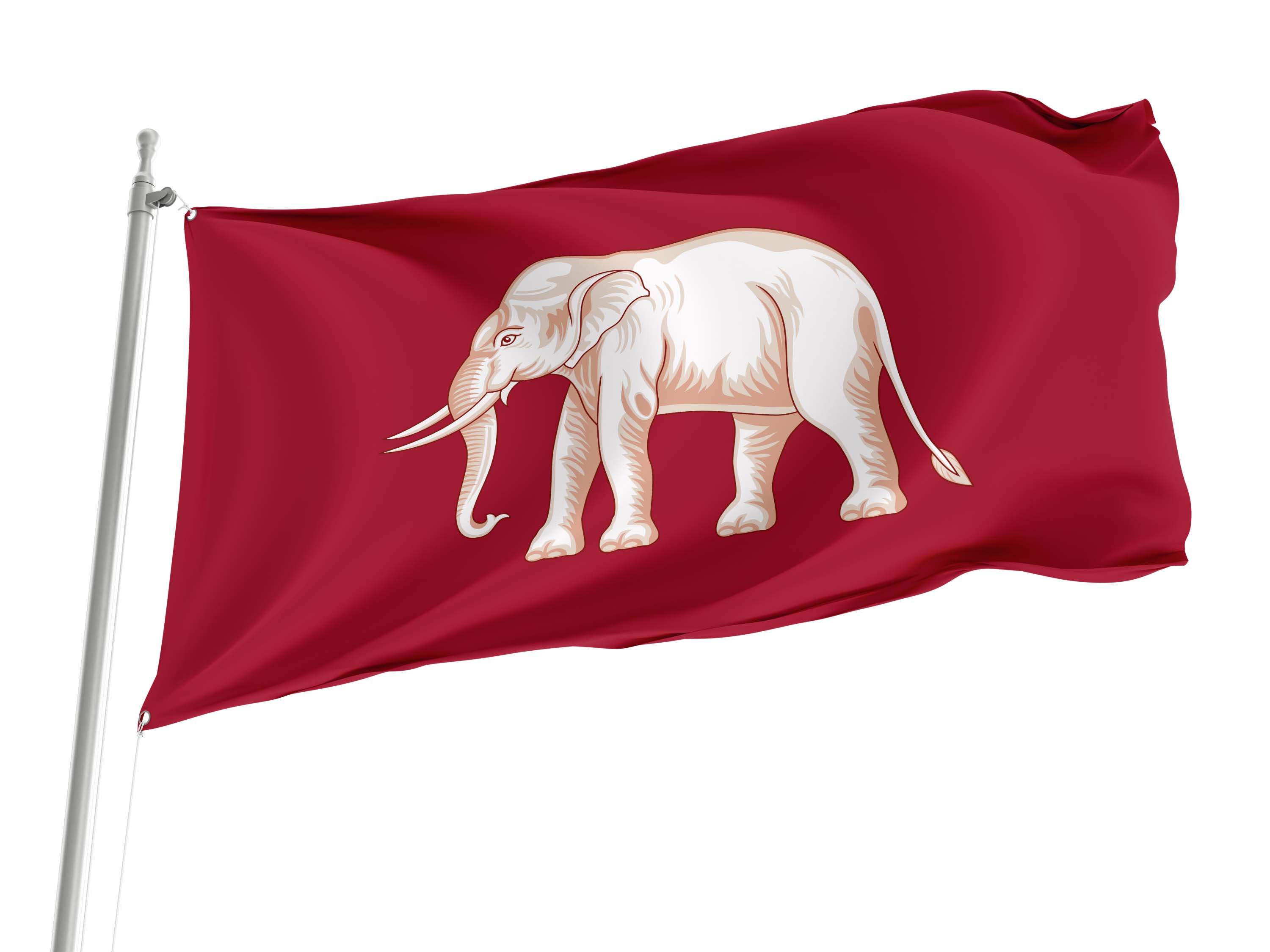 White Elephant Flag for Indoor & Outdoor Use