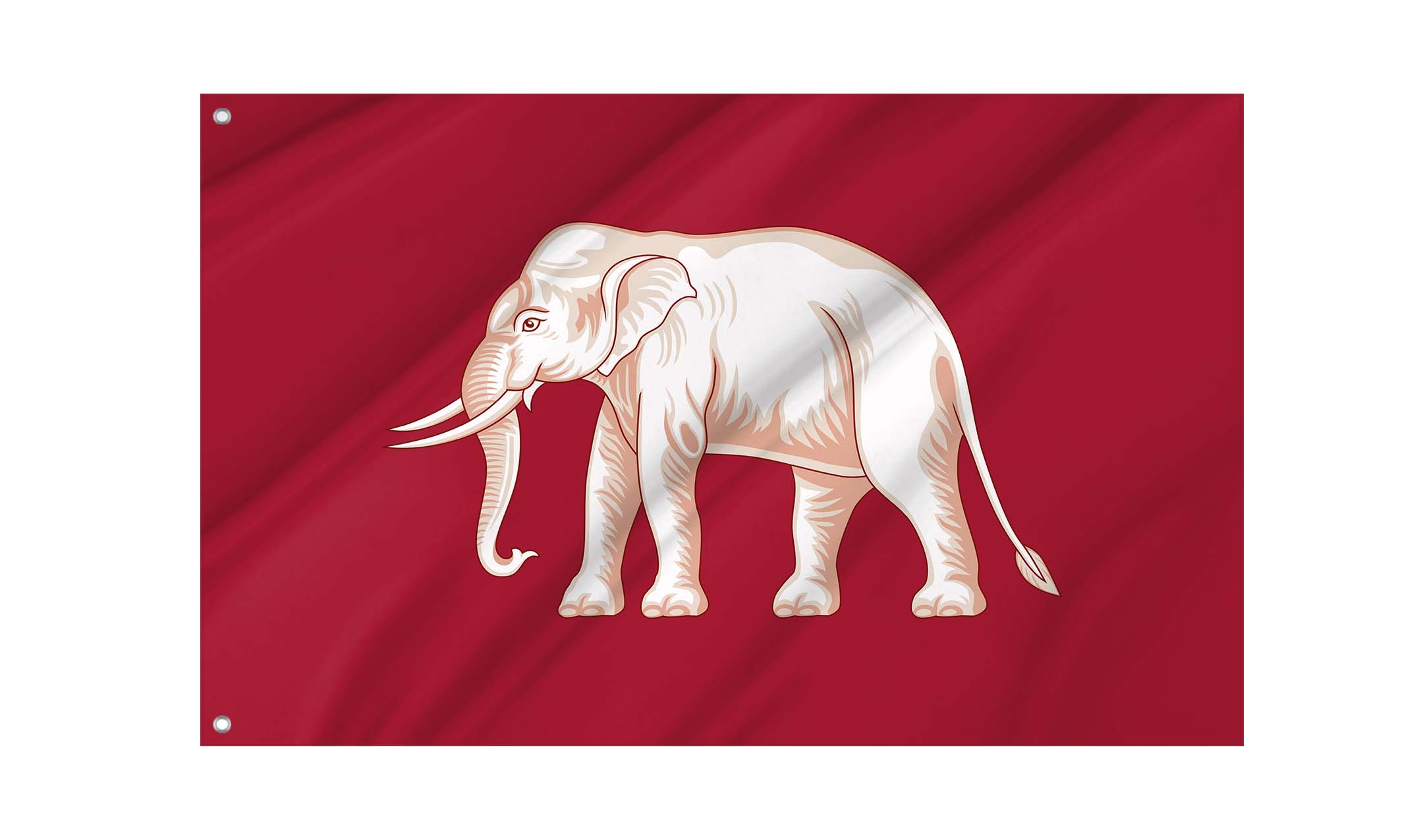 White Elephant Flag for Indoor & Outdoor Use