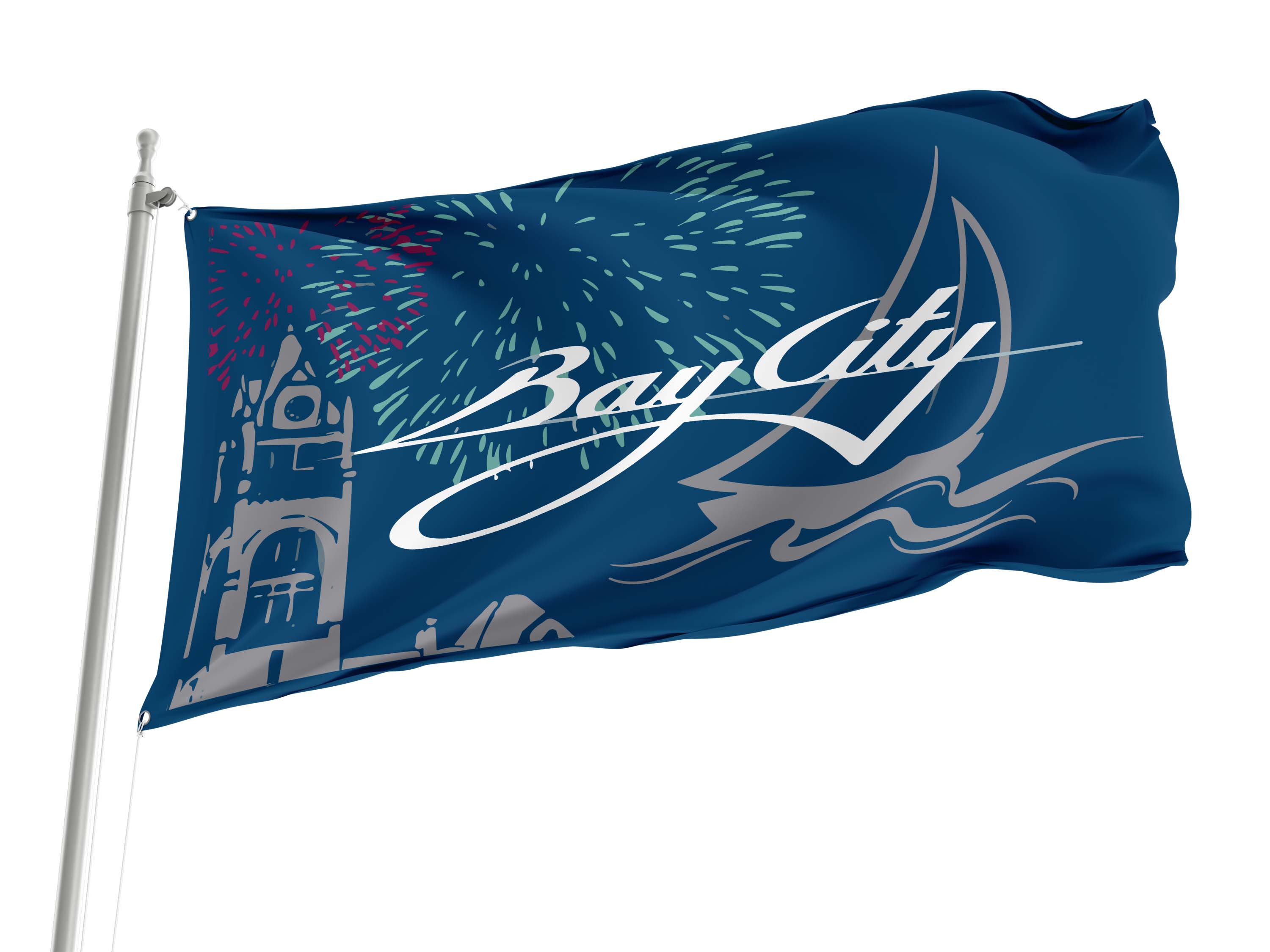 Bay City, Michigan 1981-1996 Flag for Indoor & Outdoor Use