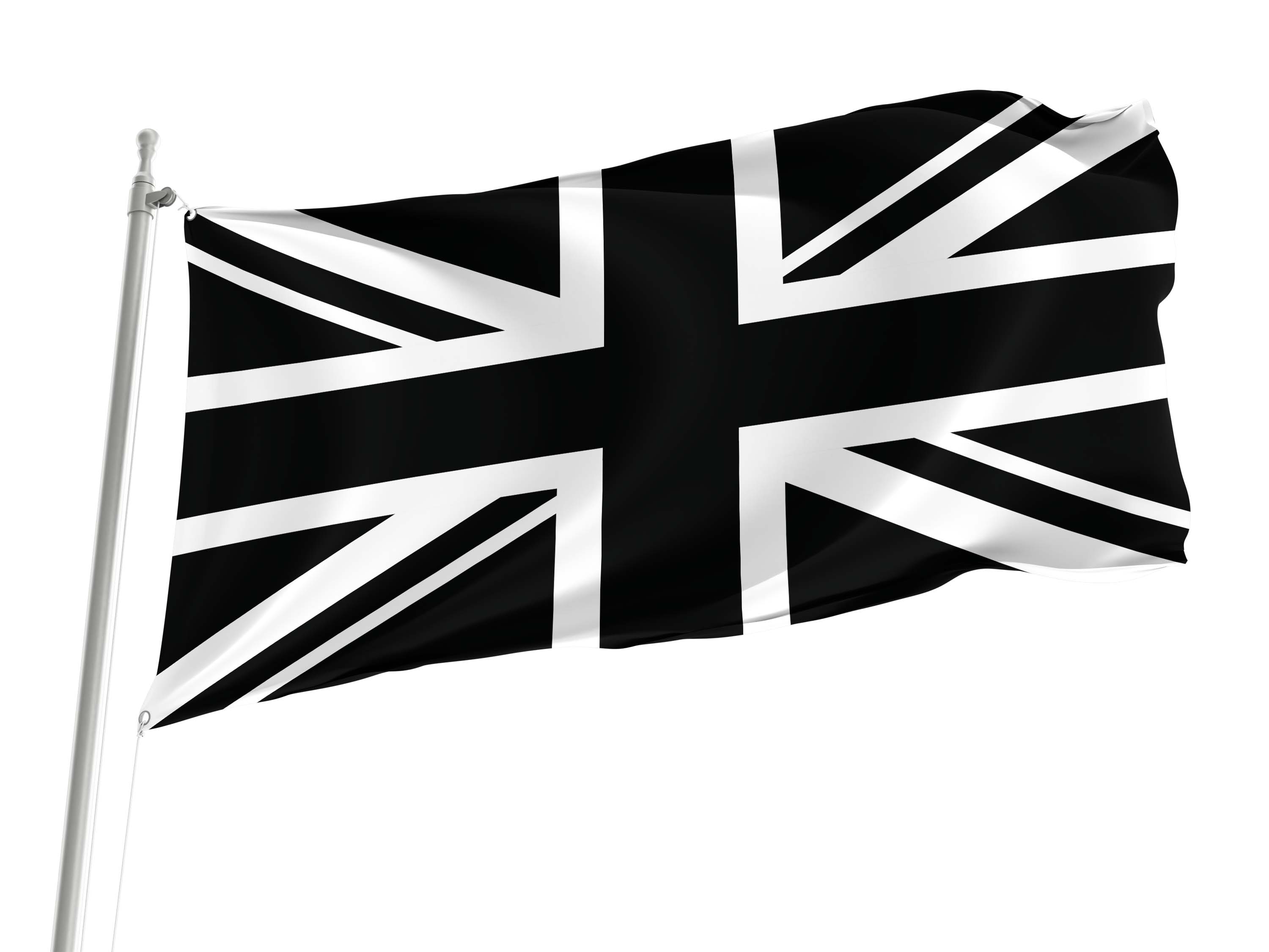 Union Jack Black & White Flag for Indoor & Outdoor Use