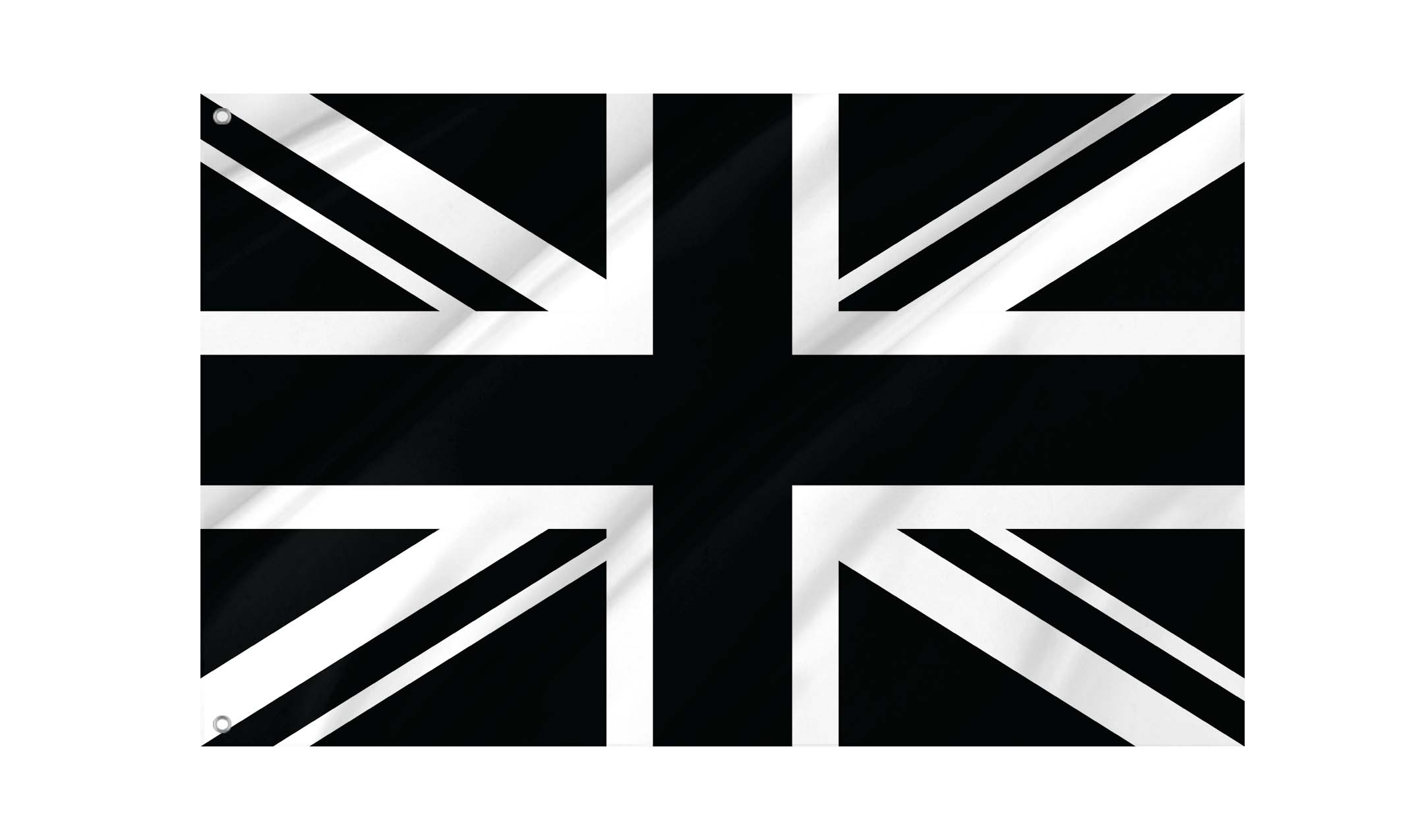 Union Jack Black & White Flag for Indoor & Outdoor Use