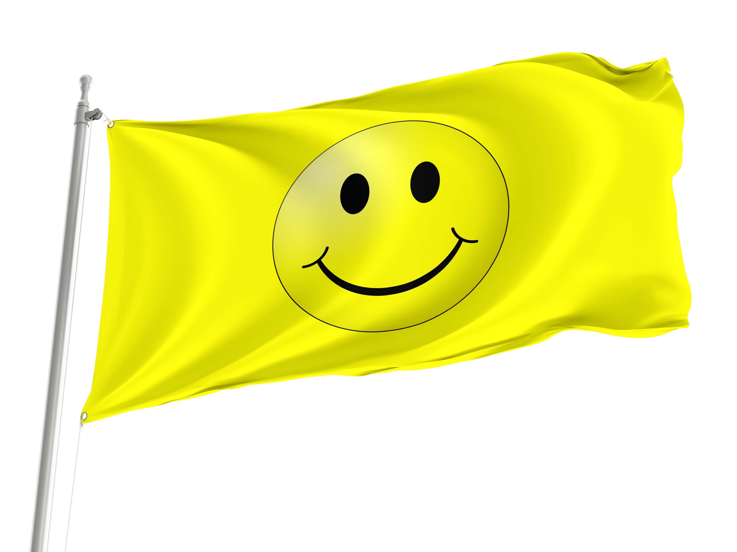 Happy Face Emoji Flag for Indoor & Outdoor Use