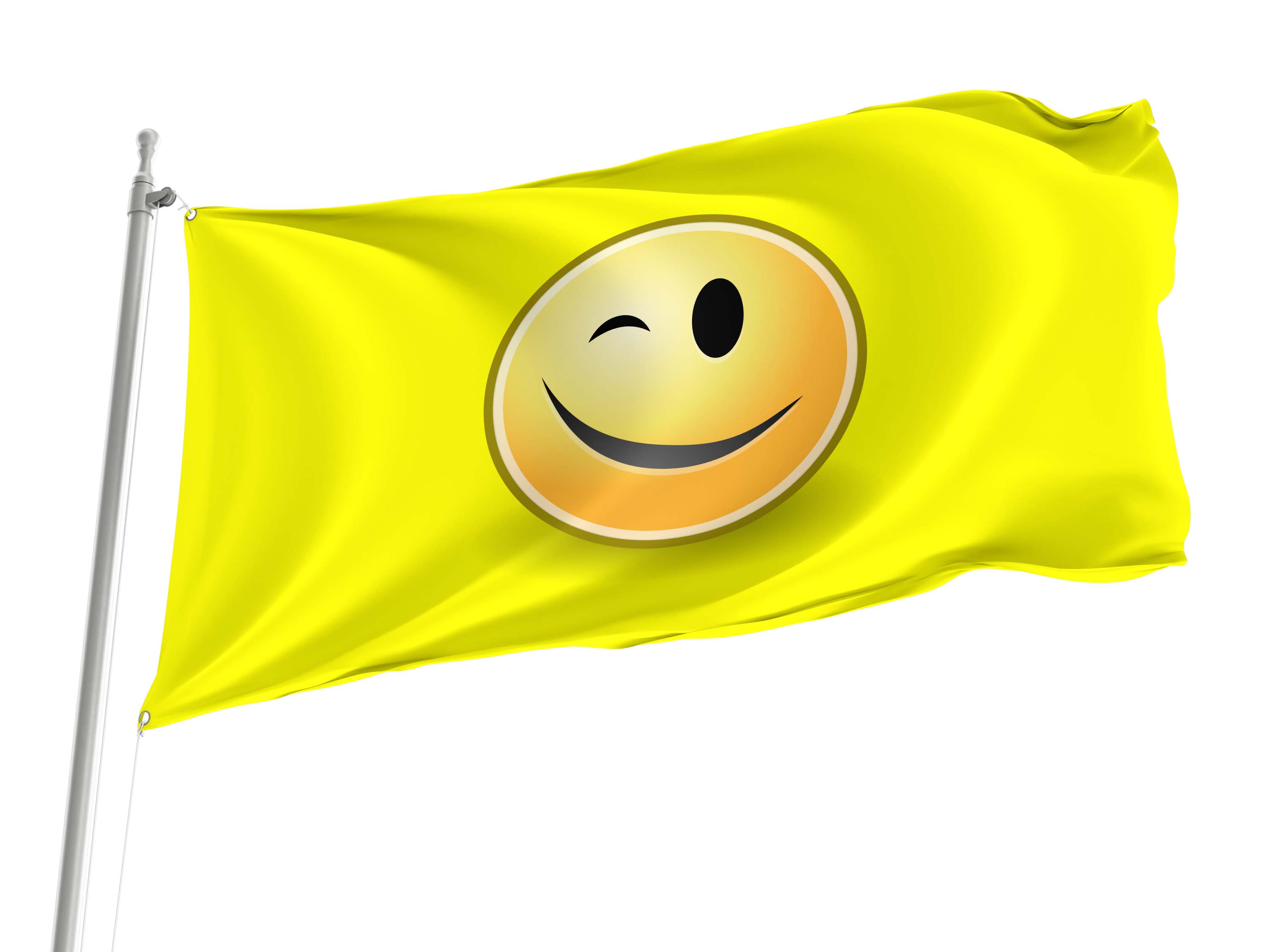 Winking Face Emoji Flag for Indoor & Outdoor Use