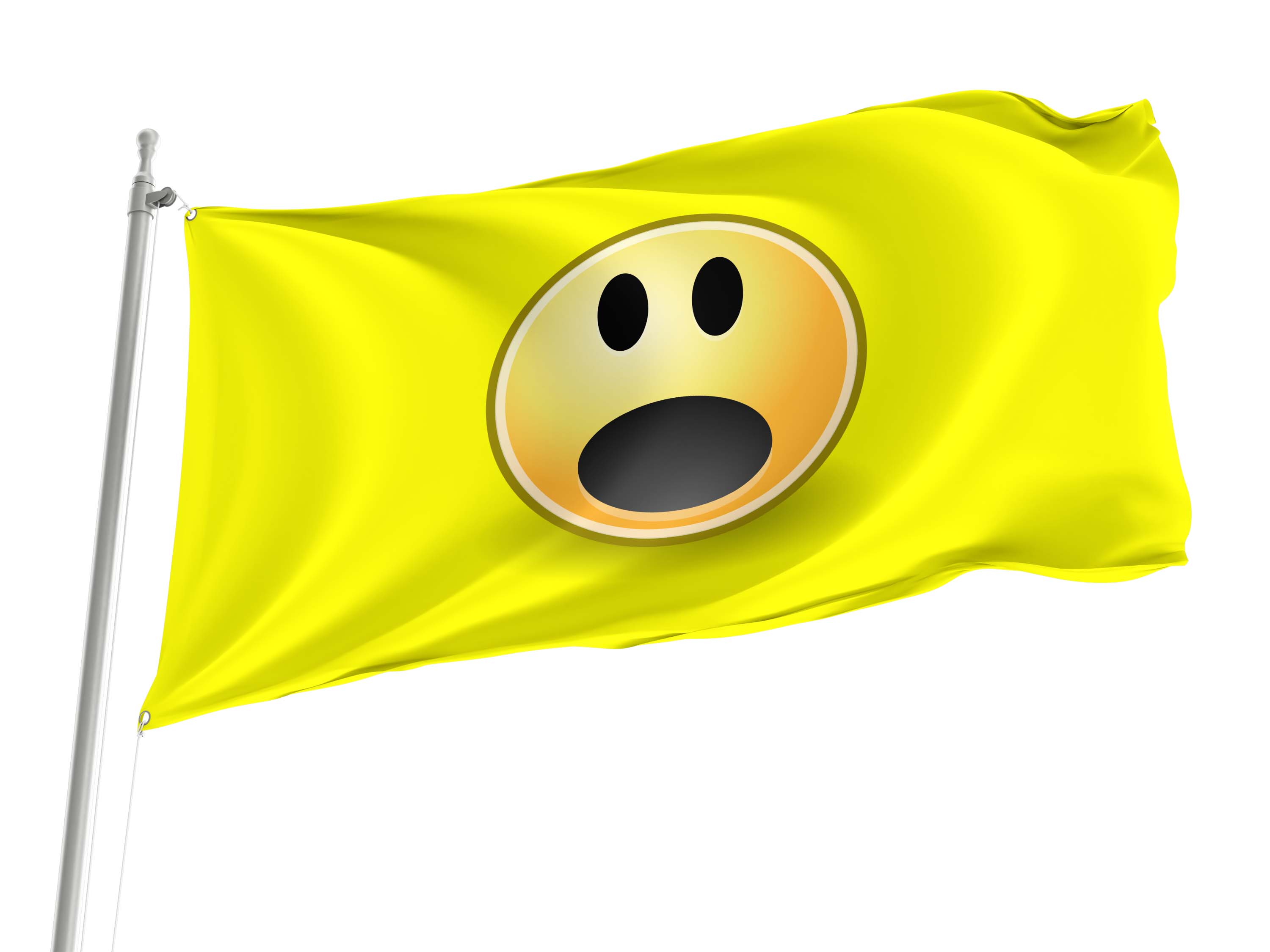 Surprised Face Emoji Flag for Indoor & Outdoor Use