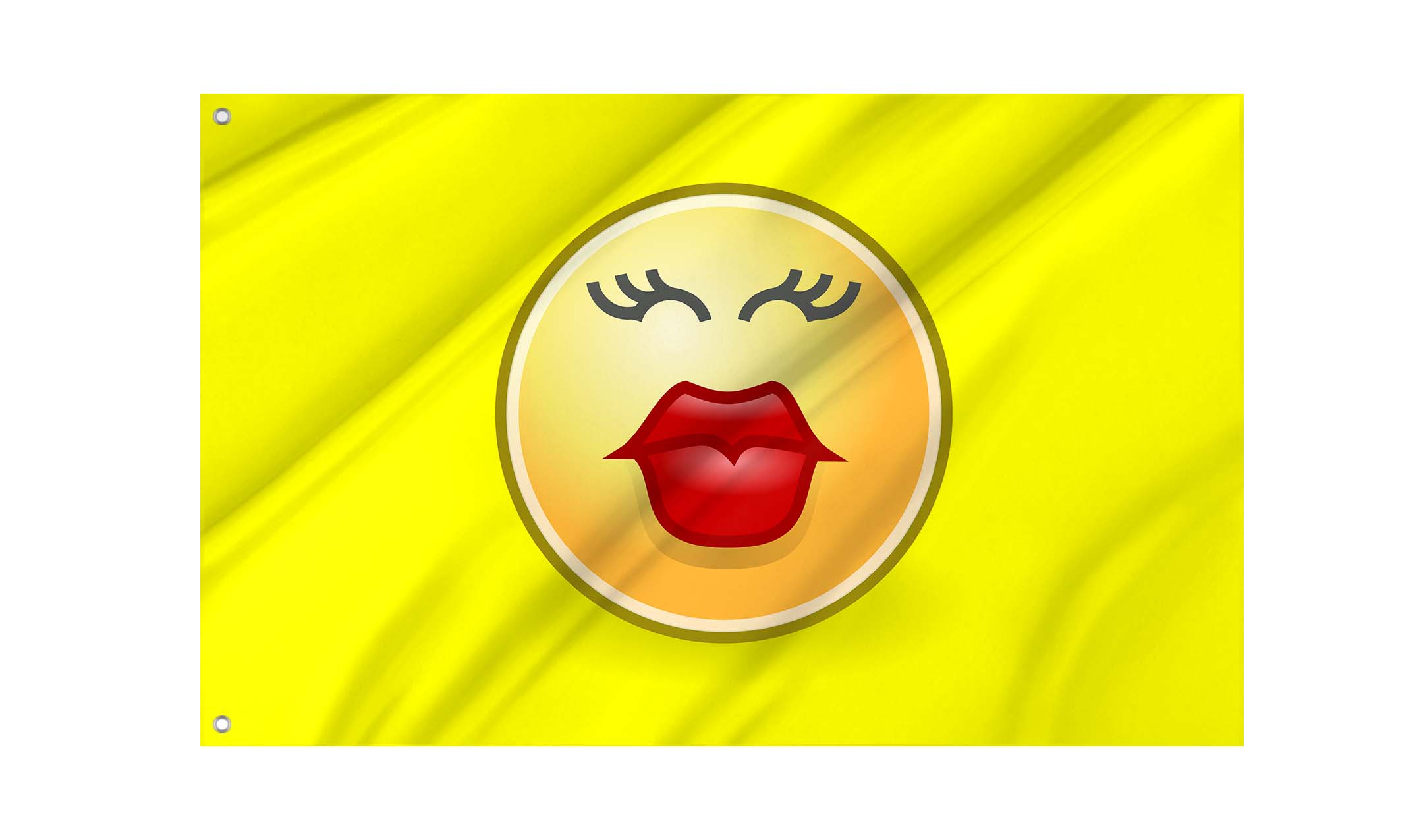 Kissing Face Emoji Flag for Indoor & Outdoor Use
