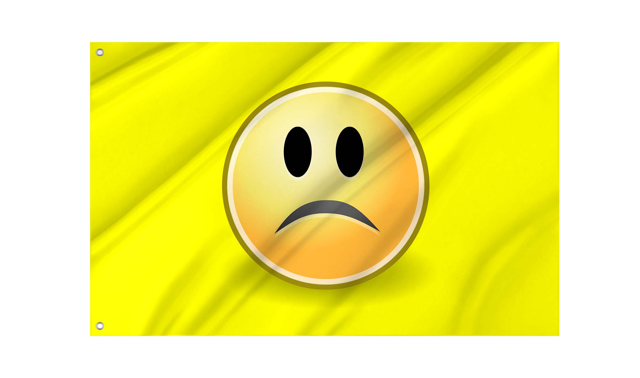 Sad Face Emoji Flag for Indoor & Outdoor Use