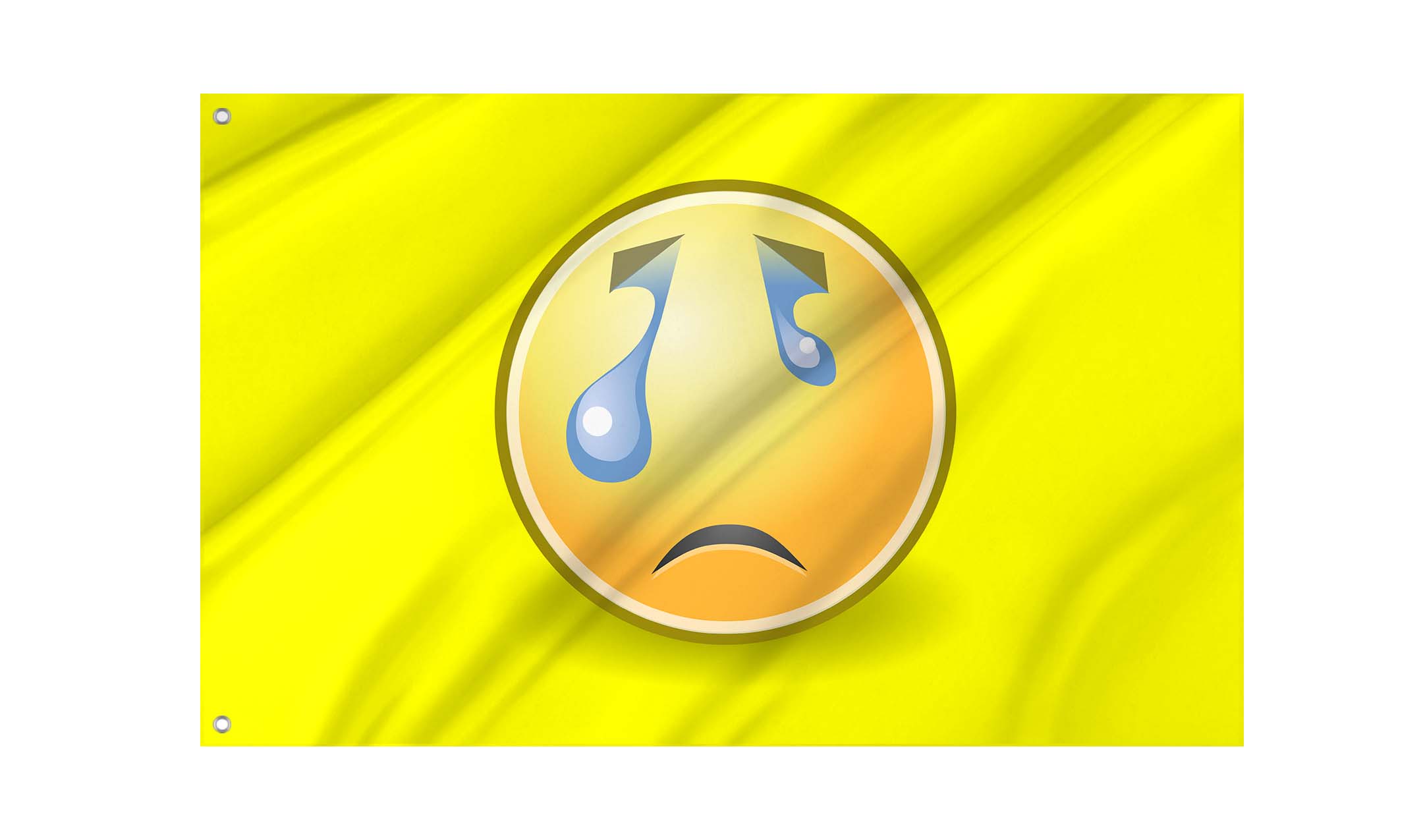 Crying Face Emoji Flag for Indoor & Outdoor Use