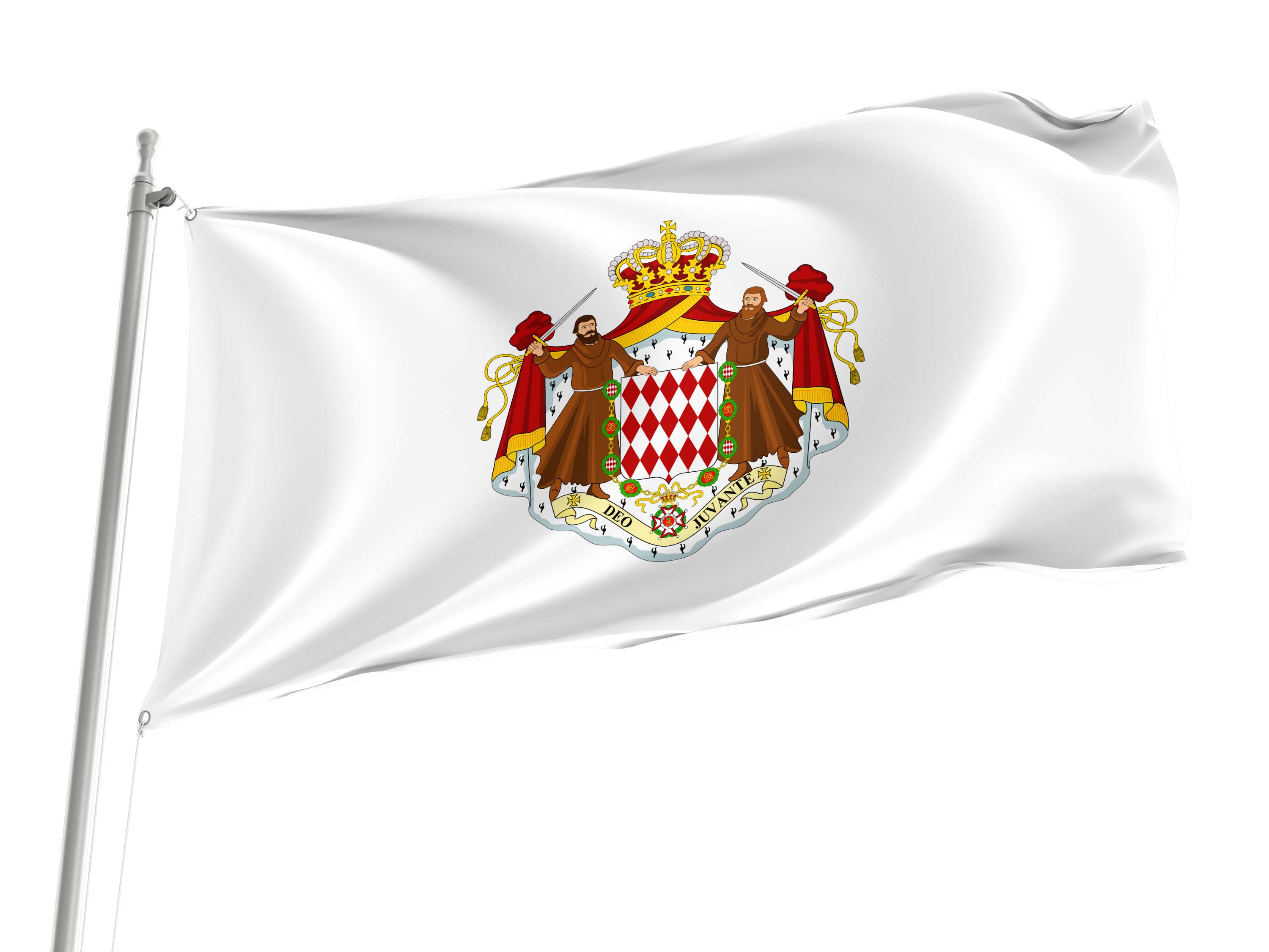 Monaco State White Flag for Indoor & Outdoor Use