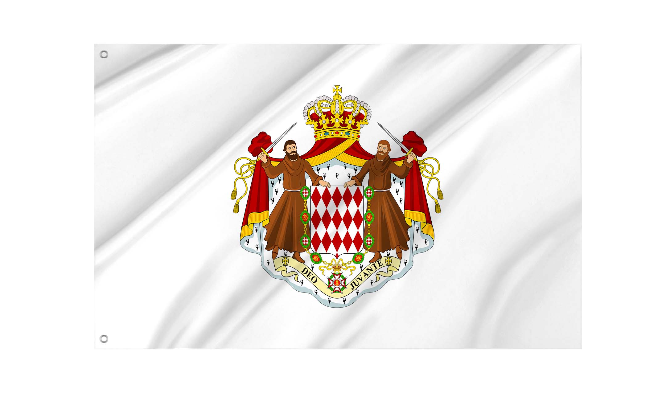 Monaco State White Flag for Indoor & Outdoor Use