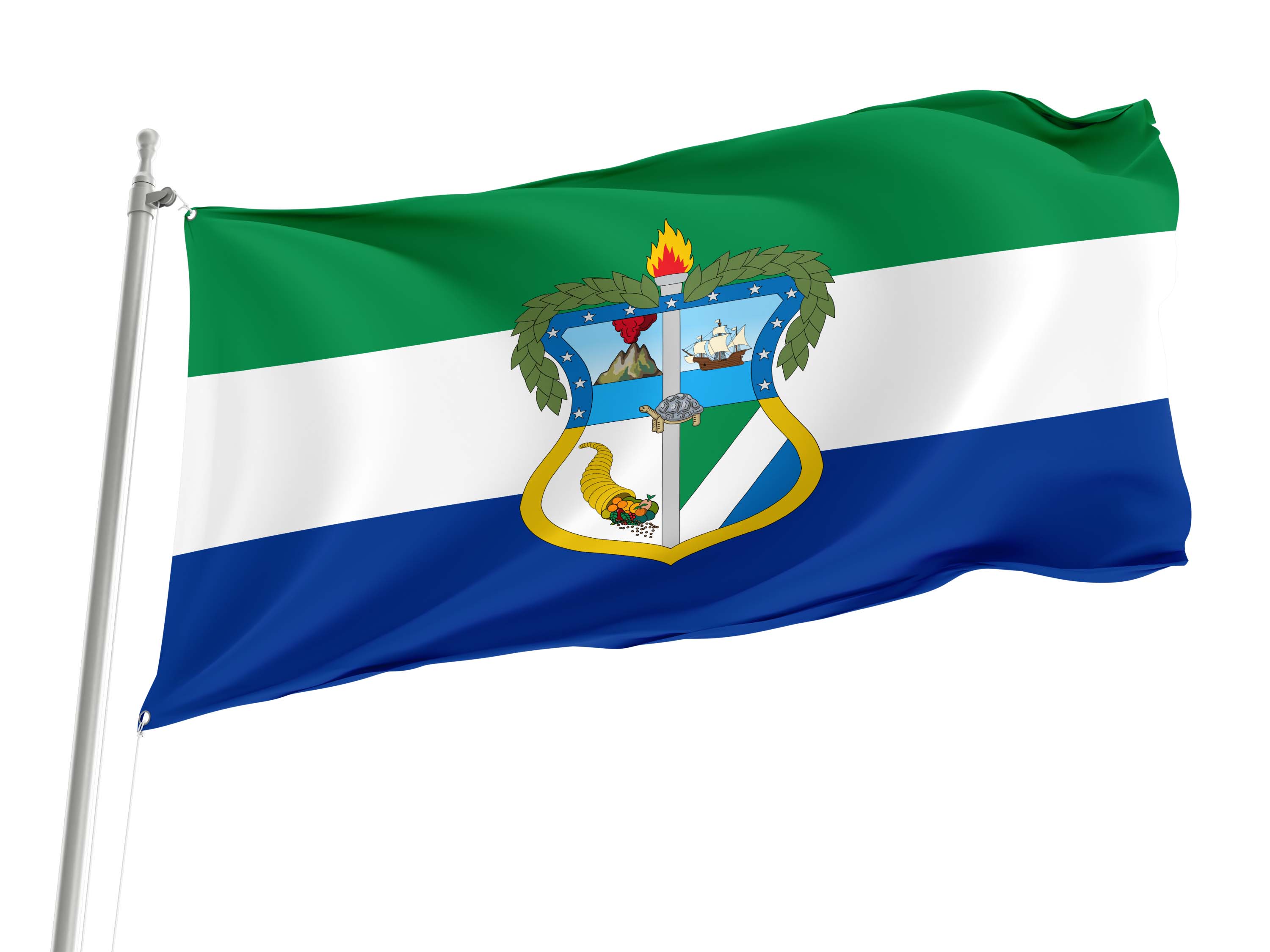 Galapagos Province with coat of arms Flag