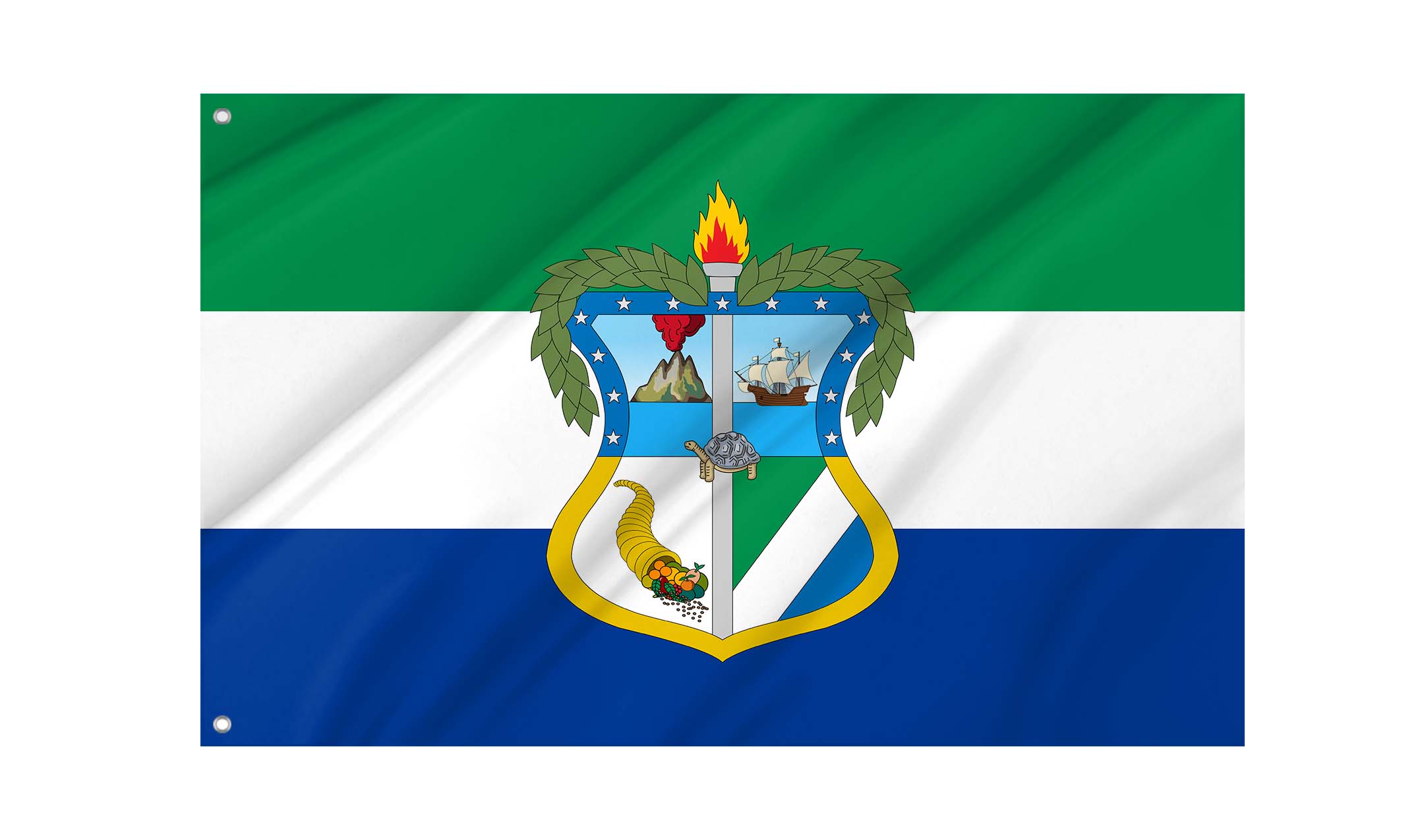 Galapagos Province with coat of arms Flag