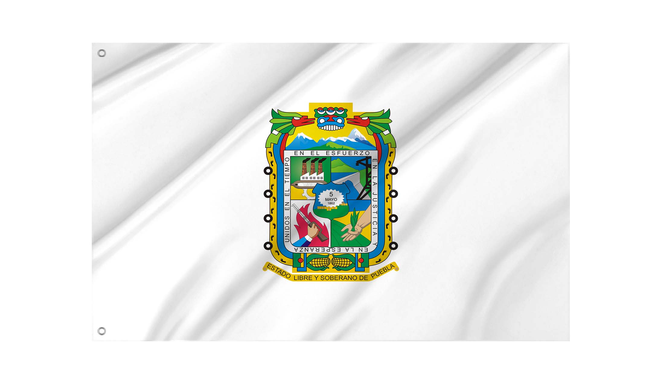 Puebla State Flag for Indoor & Outdoor Use