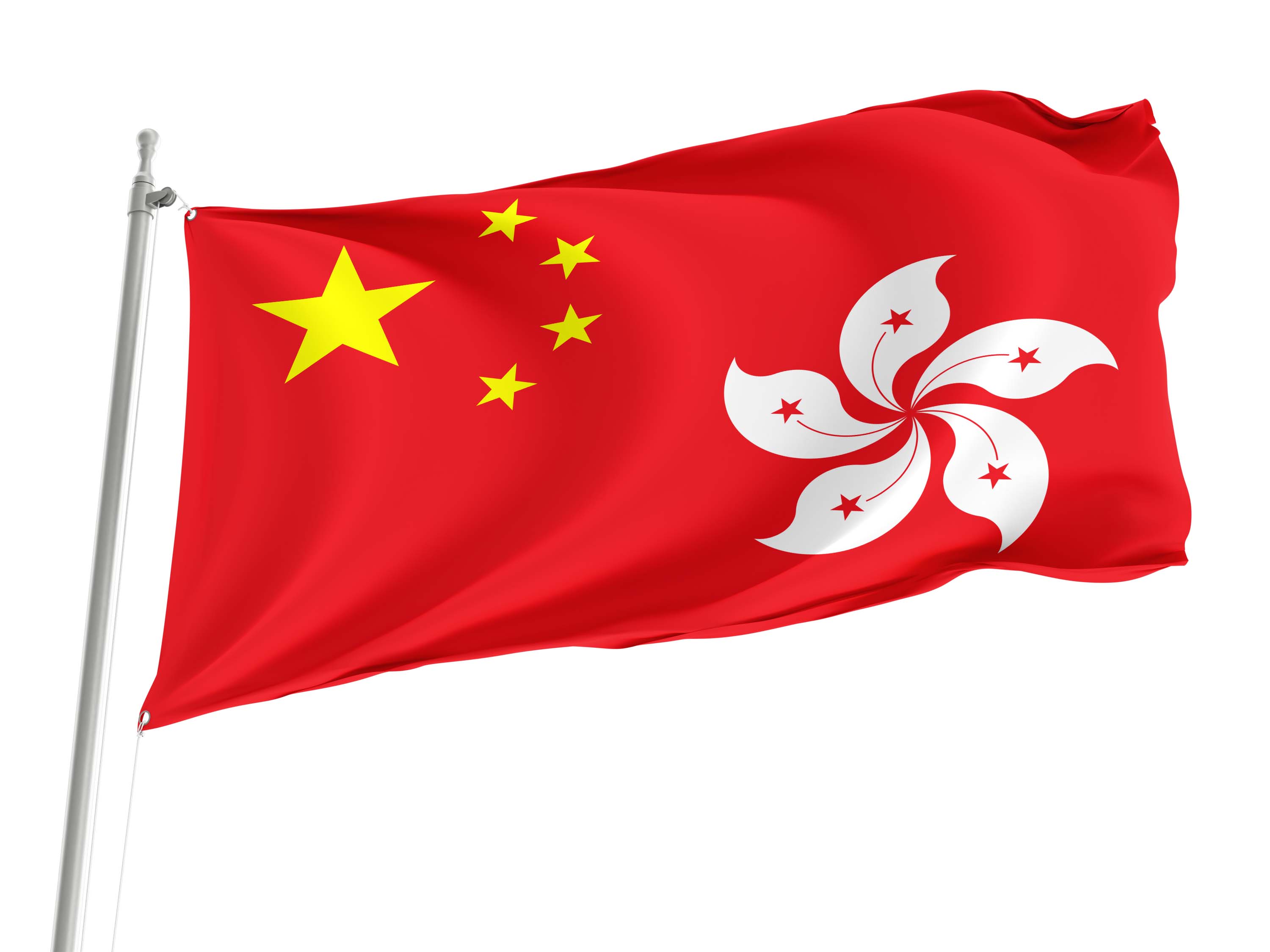 China and Hong Kong Flag for Indoor & Outdoor Use