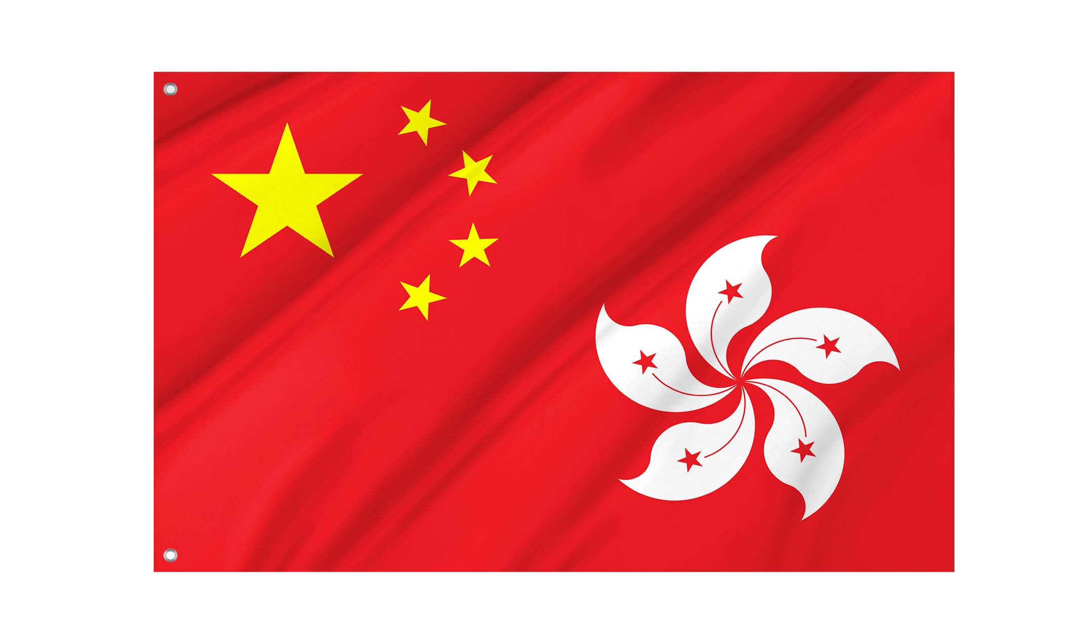 China and Hong Kong Flag for Indoor & Outdoor Use
