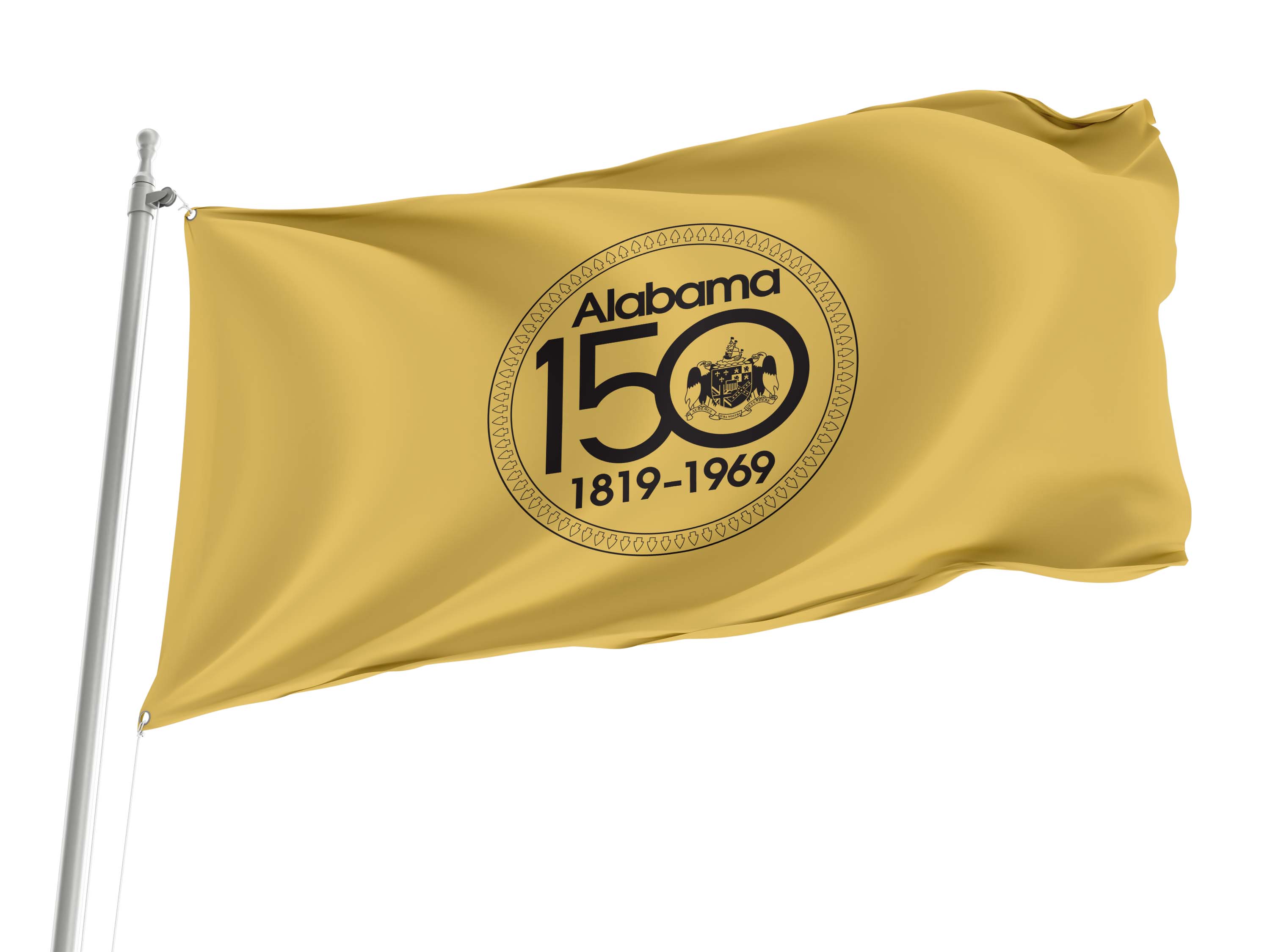 Alabama Sesquicentennial 1819-1969 Flag for Indoor & Outdoor Use