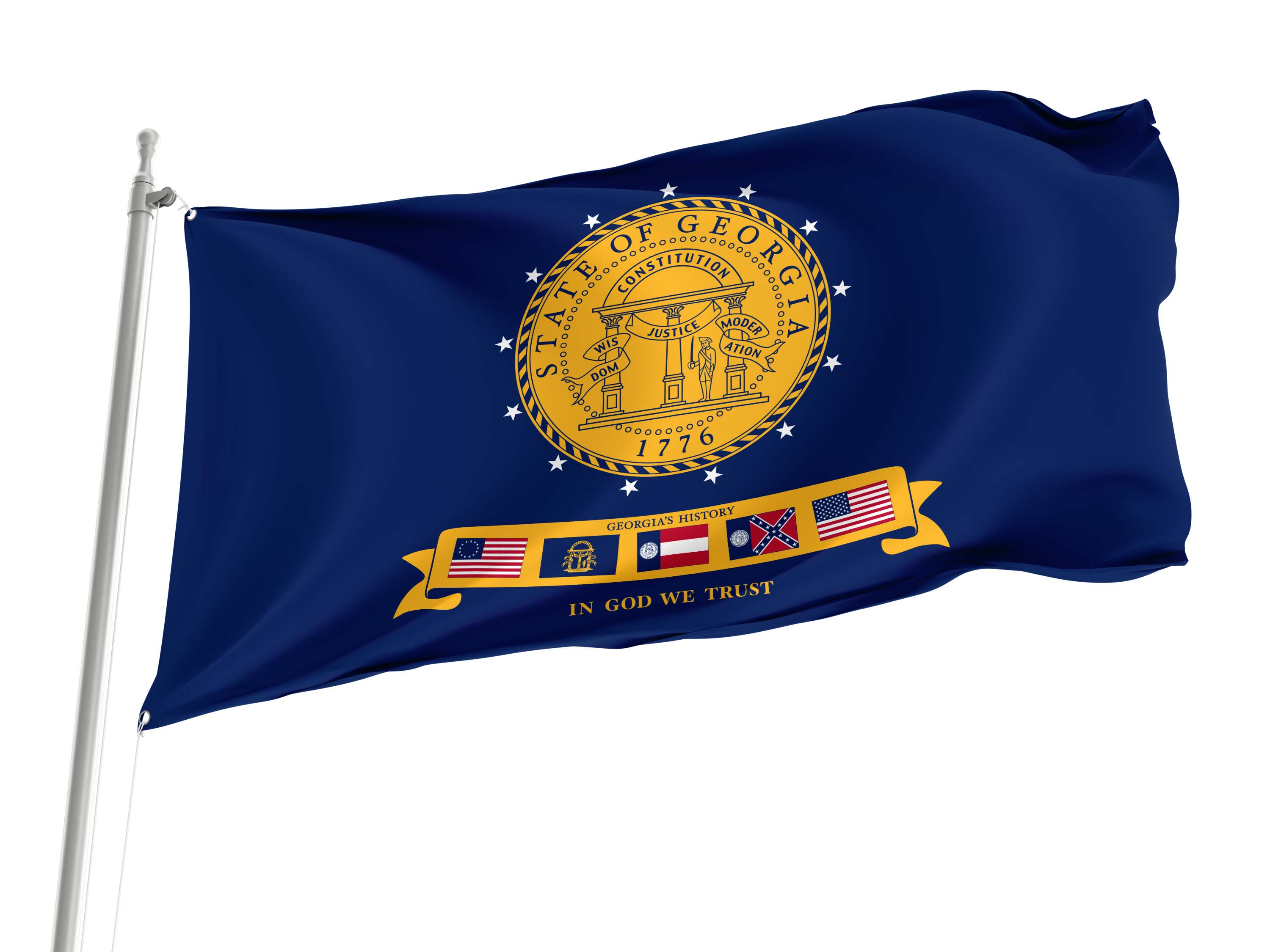 Georgia January 31, 2001 - February 19, 2003 Flag for Indoor & Outdoor Use