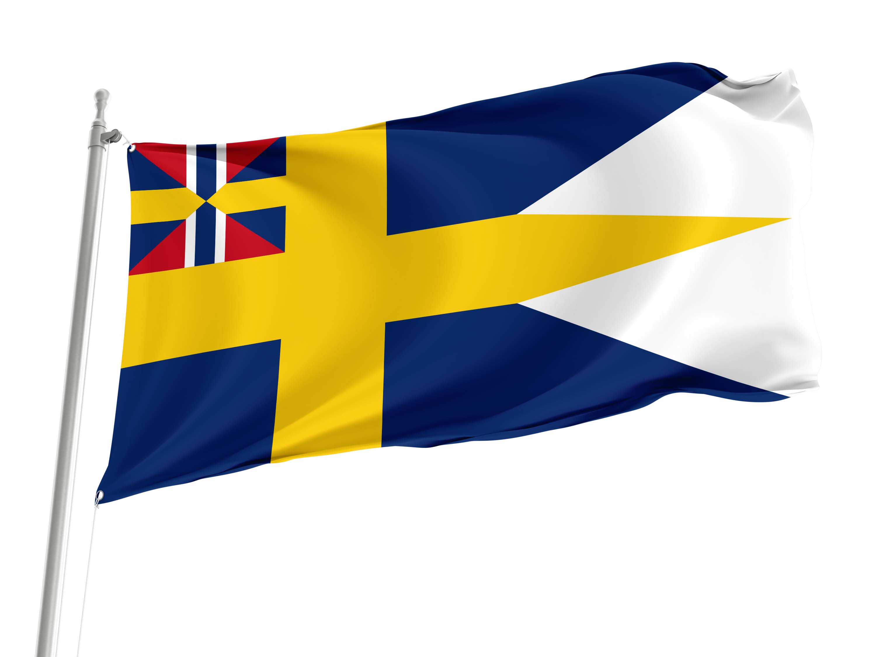 Naval Ensign of Sweden 1844-1905 Flag for Indoor & Outdoor Use