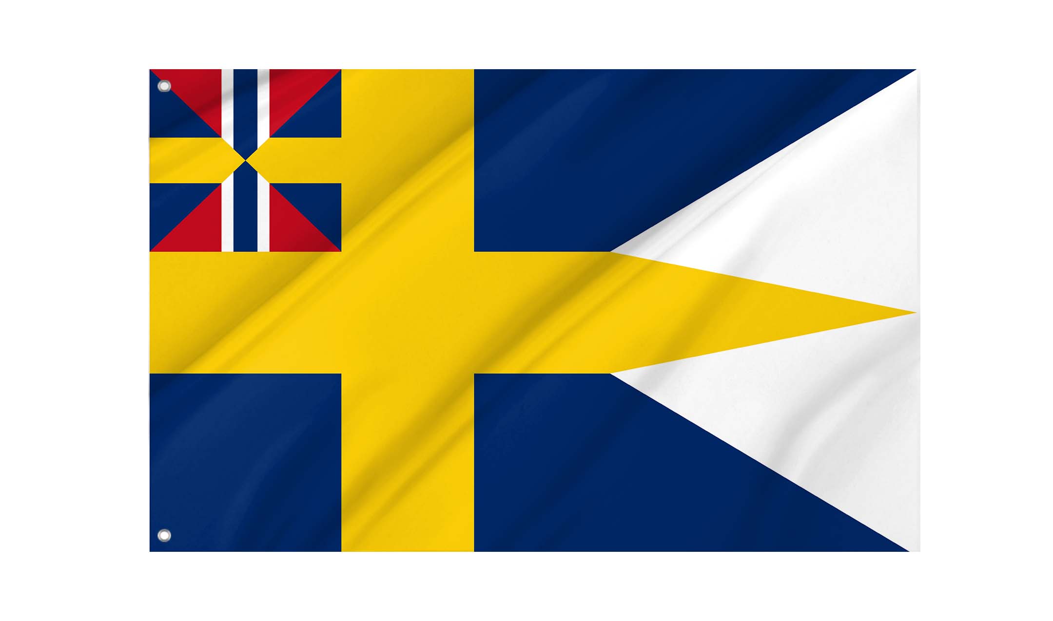 Naval Ensign of Sweden 1844-1905 Flag for Indoor & Outdoor Use