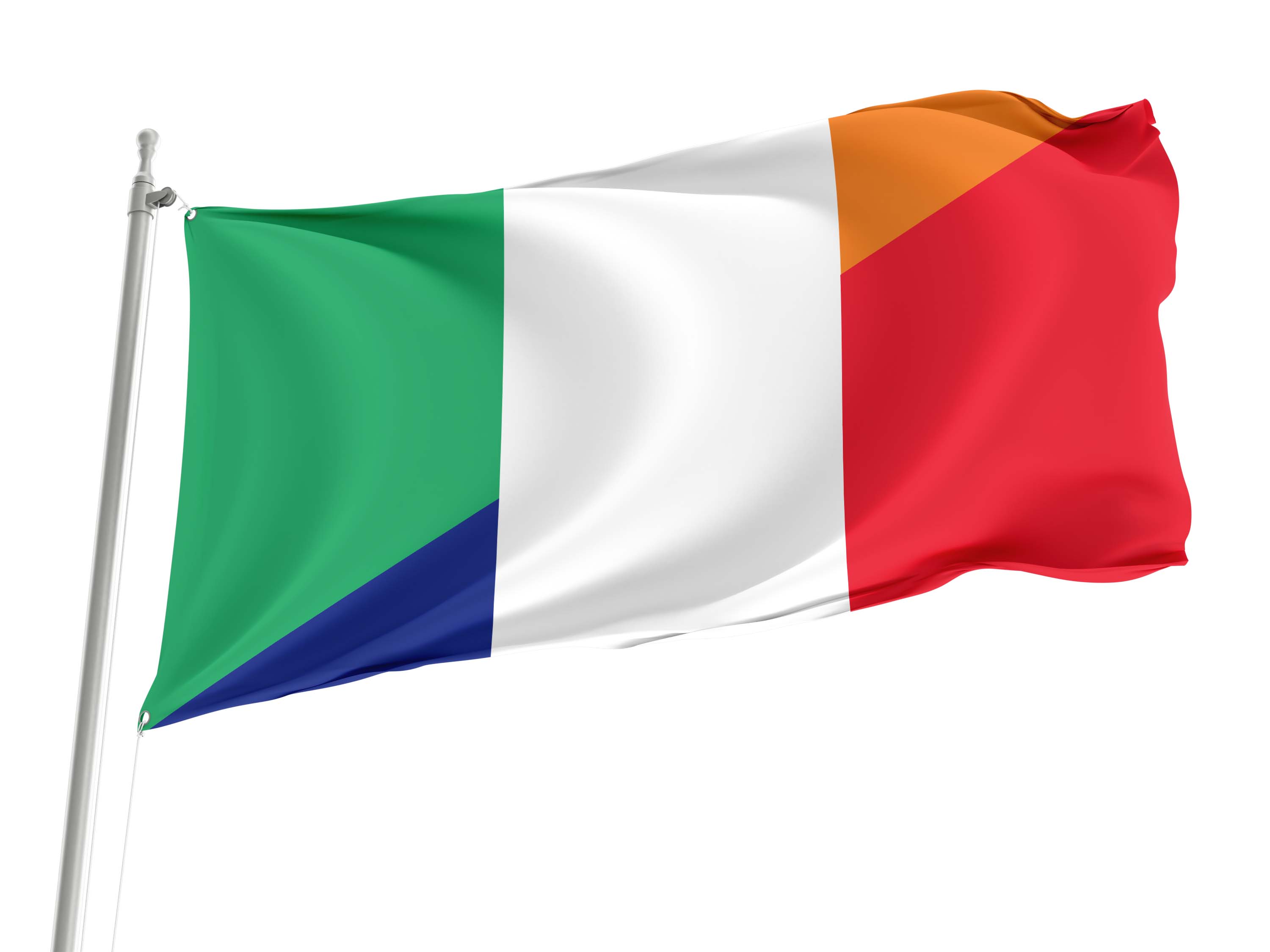 Republic of Ireland - France Friendship Flag for Indoor & Outdoor Use