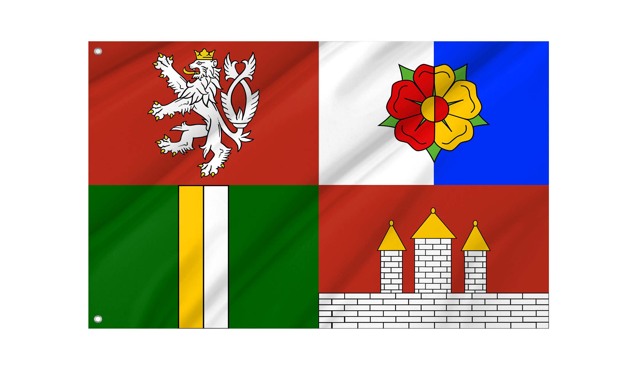 South Bohemian Region Flag for Indoor & Outdoor Use