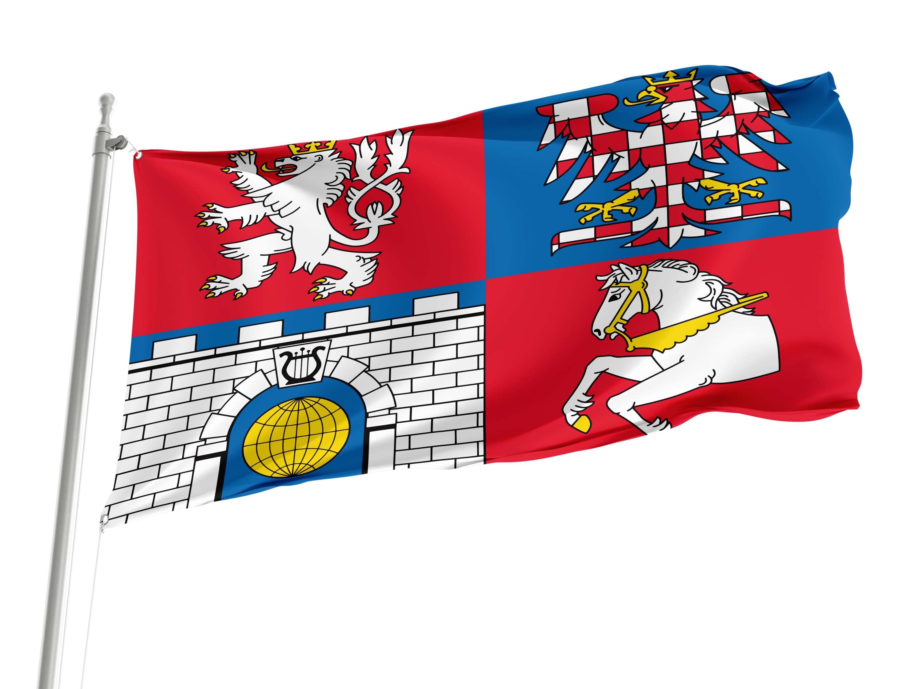 Pardubice Region Flag for Indoor & Outdoor Use
