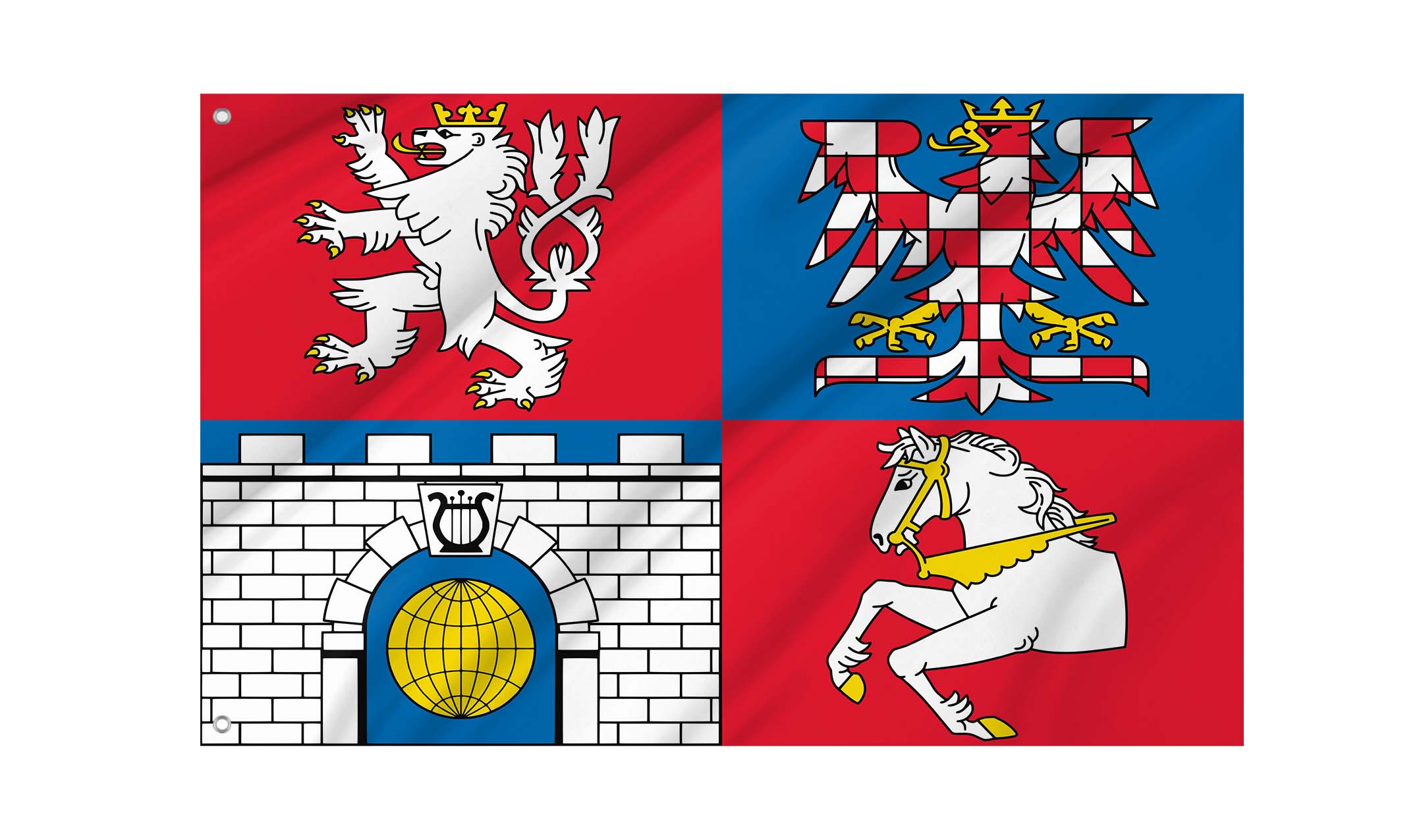 Pardubice Region Flag for Indoor & Outdoor Use