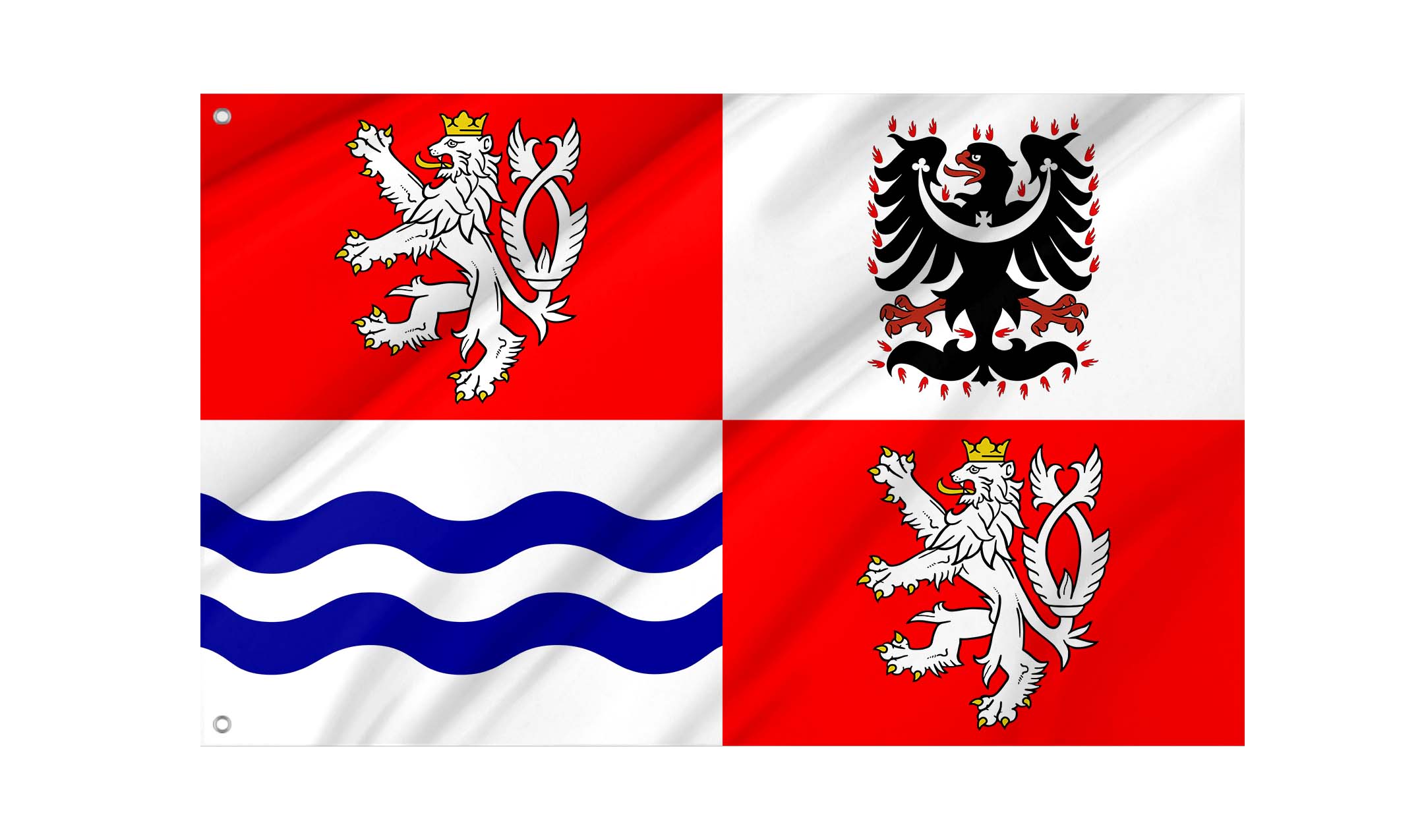 Central Bohemia Region Flag for Indoor & Outdoor Use