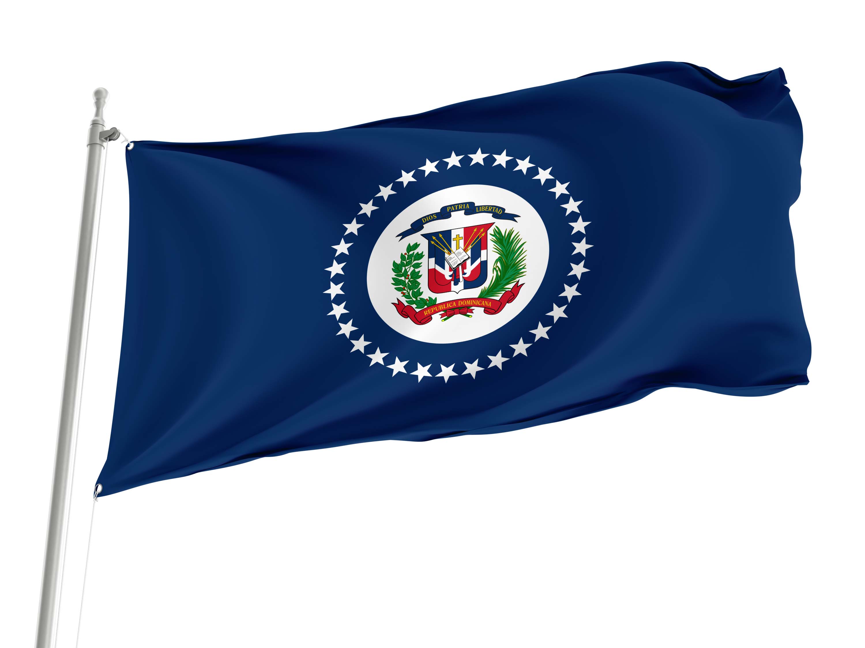 Naval Jack of the Dominican Republic Flag for Indoor & Outdoor Use