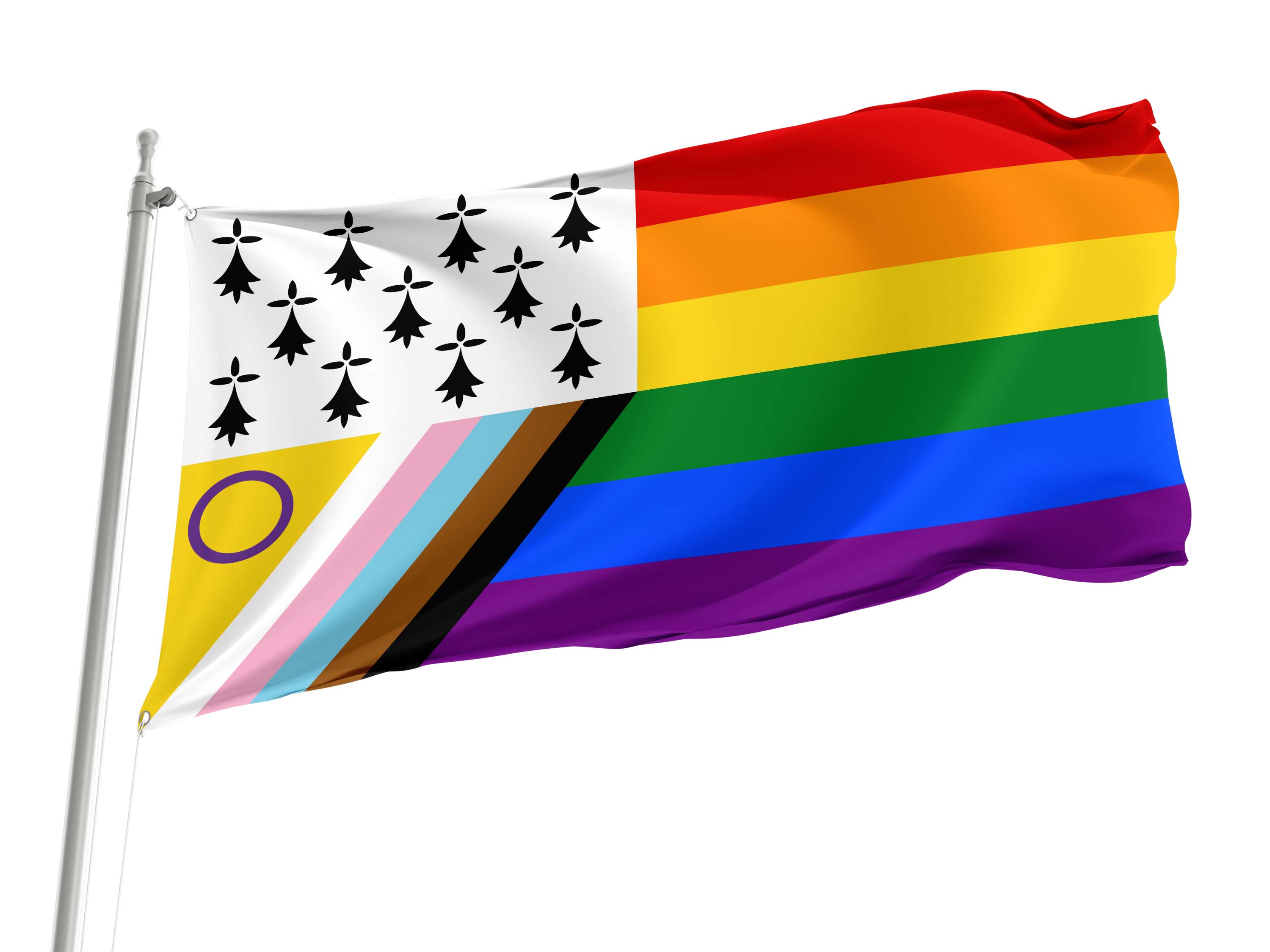 LGBT inclusif Breton Flag for Indoor & Outdoor Use
