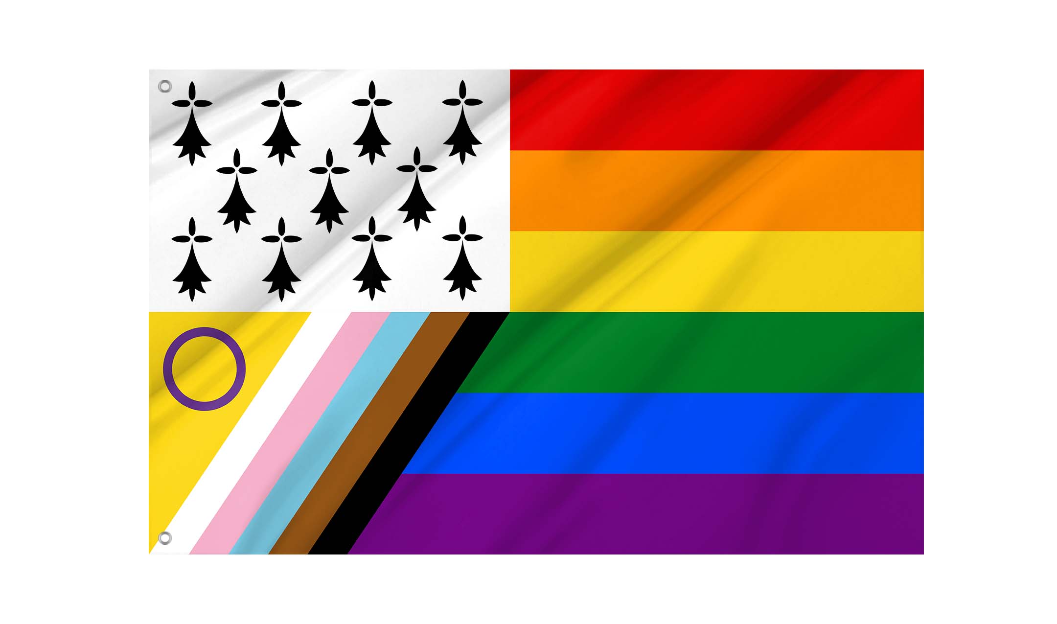 LGBT inclusif Breton Flag for Indoor & Outdoor Use
