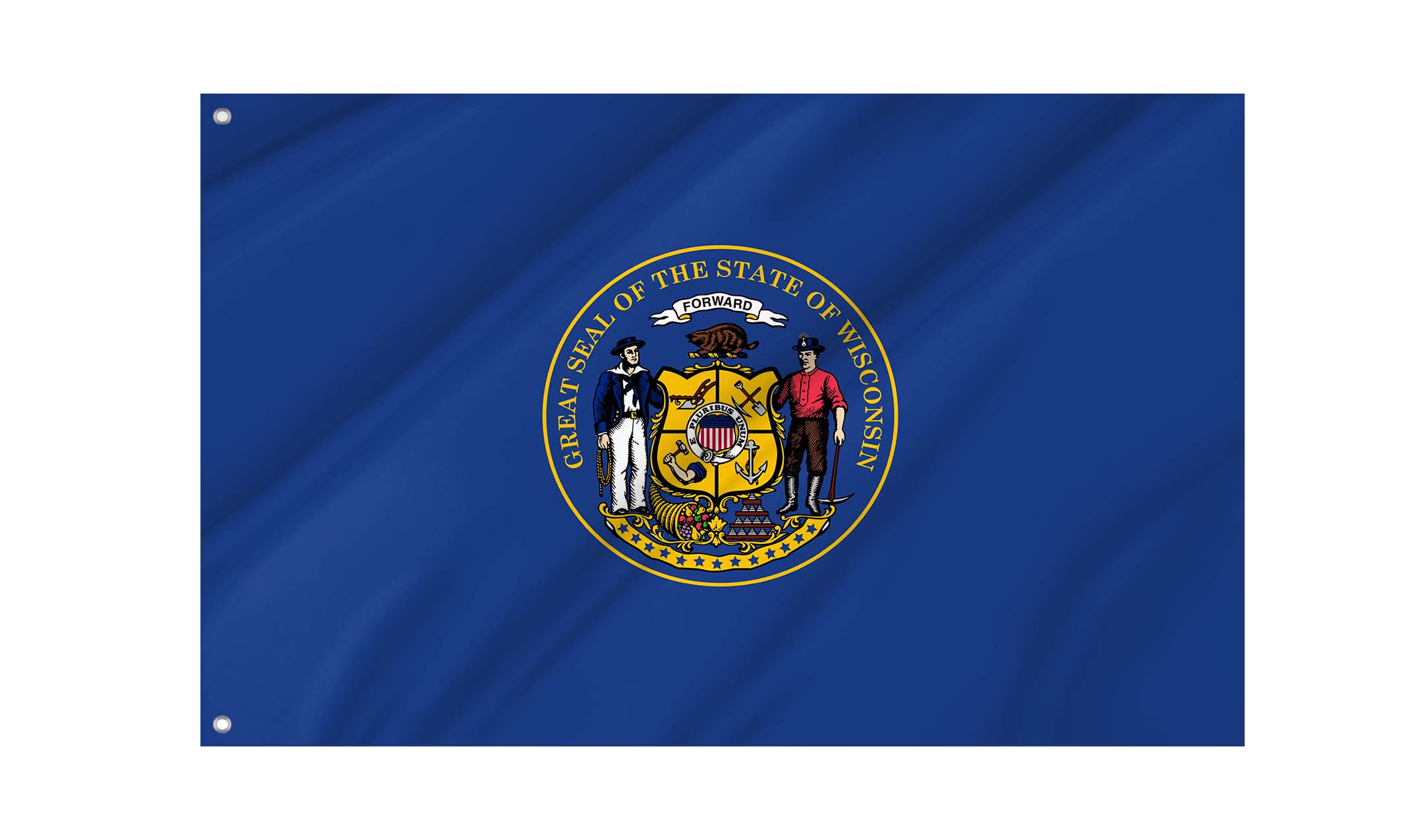 Wisconsin 1975-1981 Unofficial Flag for Indoor & Outdoor Use